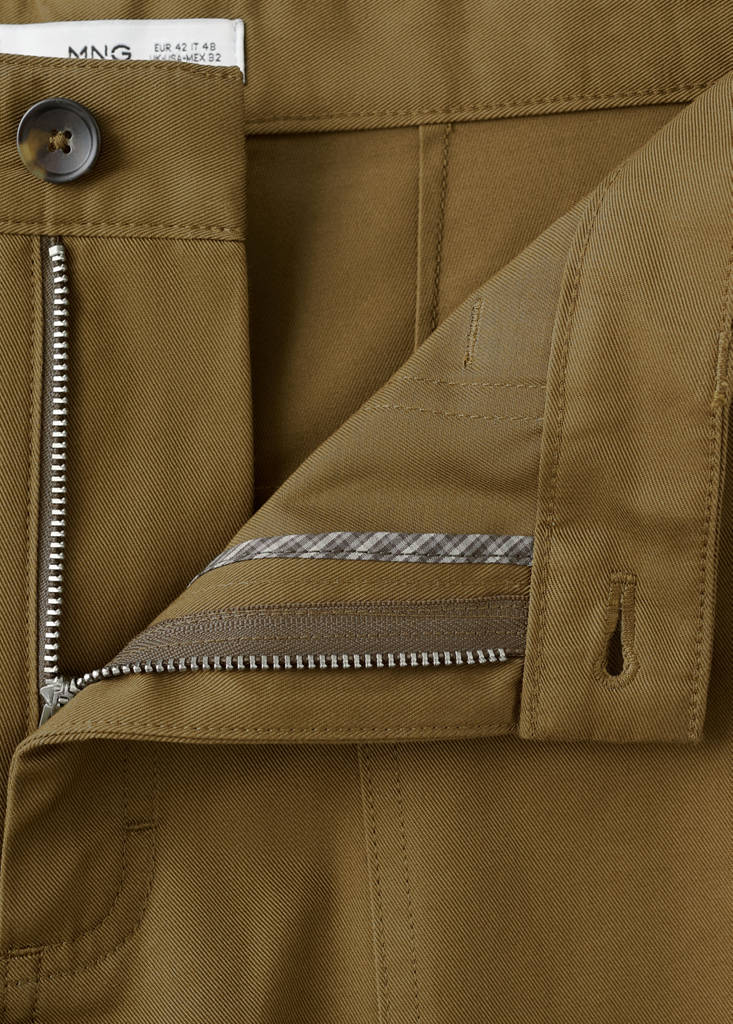 Relaxed fit trousers with patch pockets — Ochre