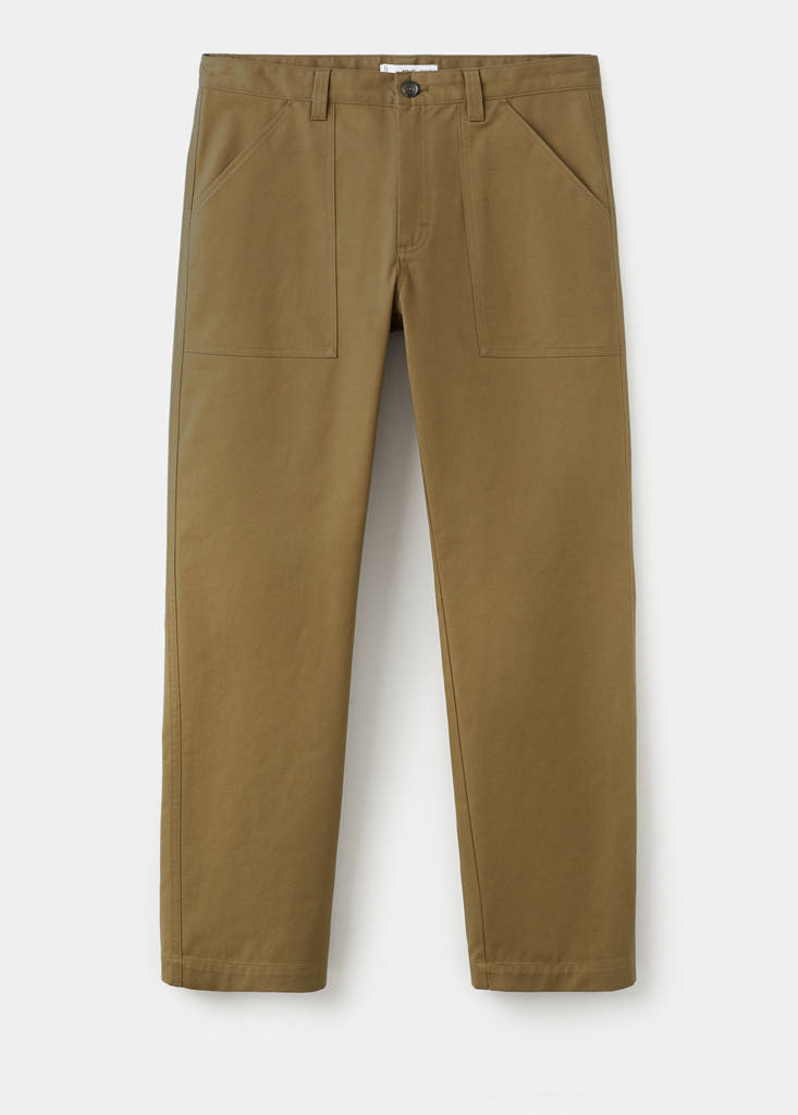 Relaxed fit trousers with patch pockets — Ochre