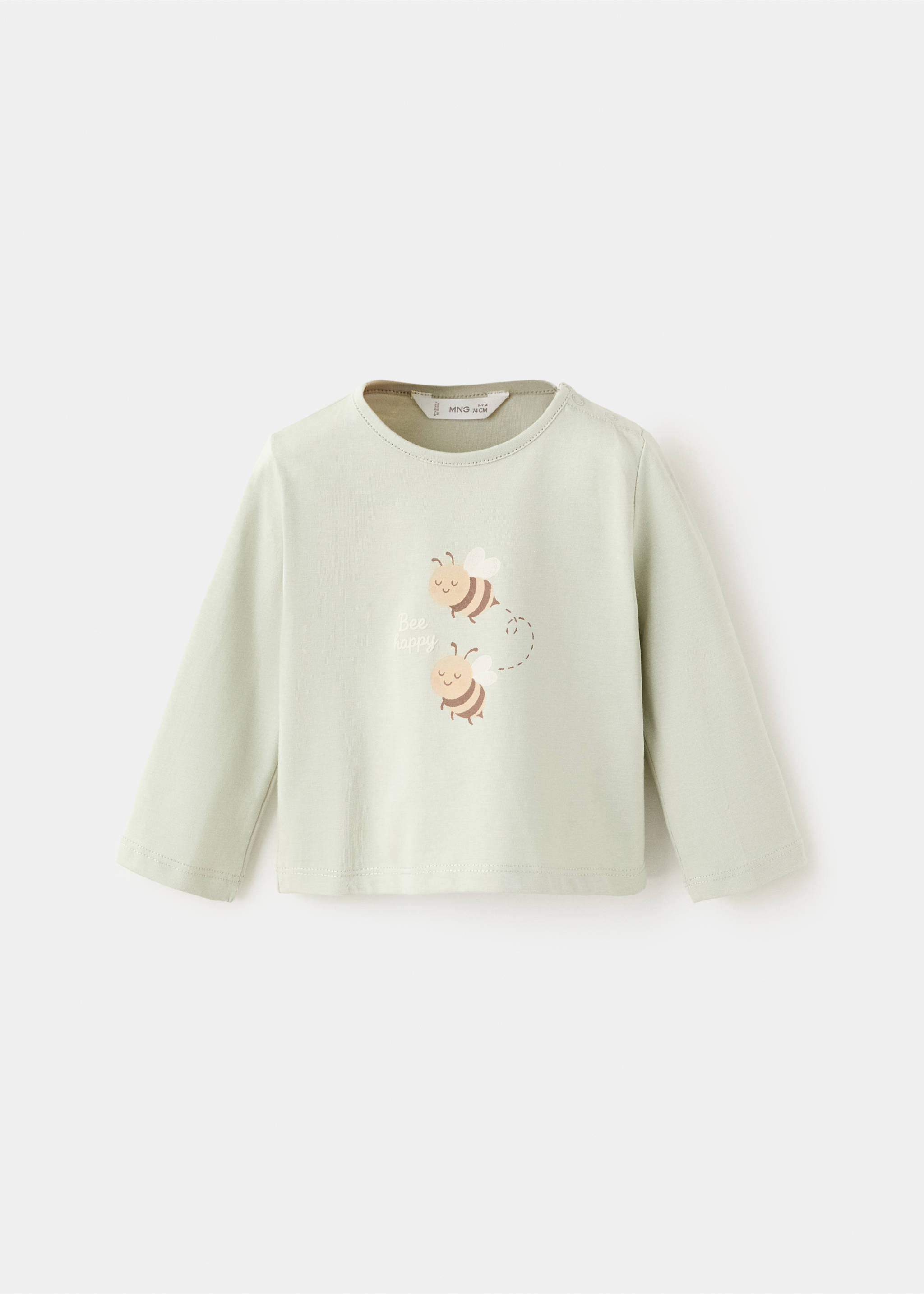 100% cotton printed t-shirt - Article without model, Green. Ref: 27024412-00.