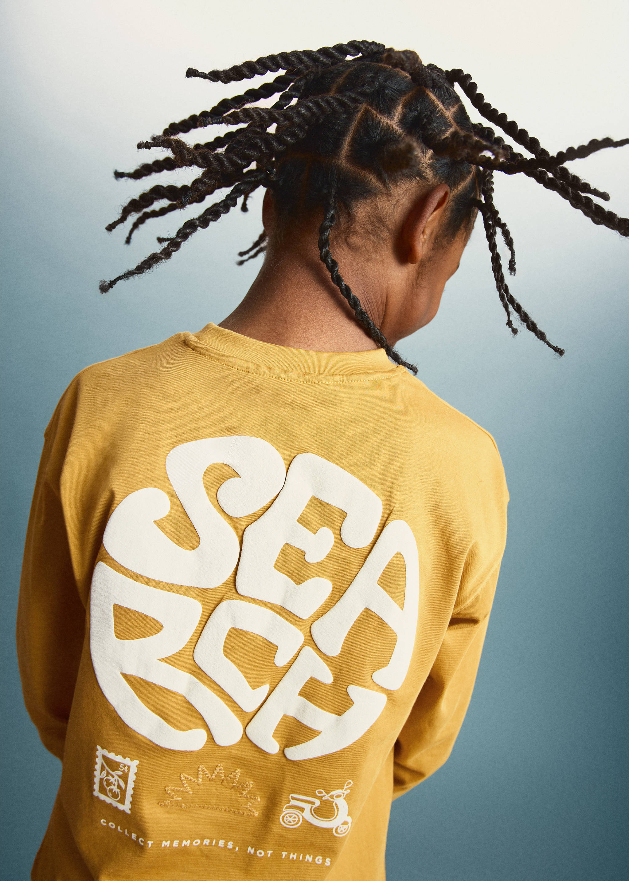 Camiseta algodón estampada - Plano medio