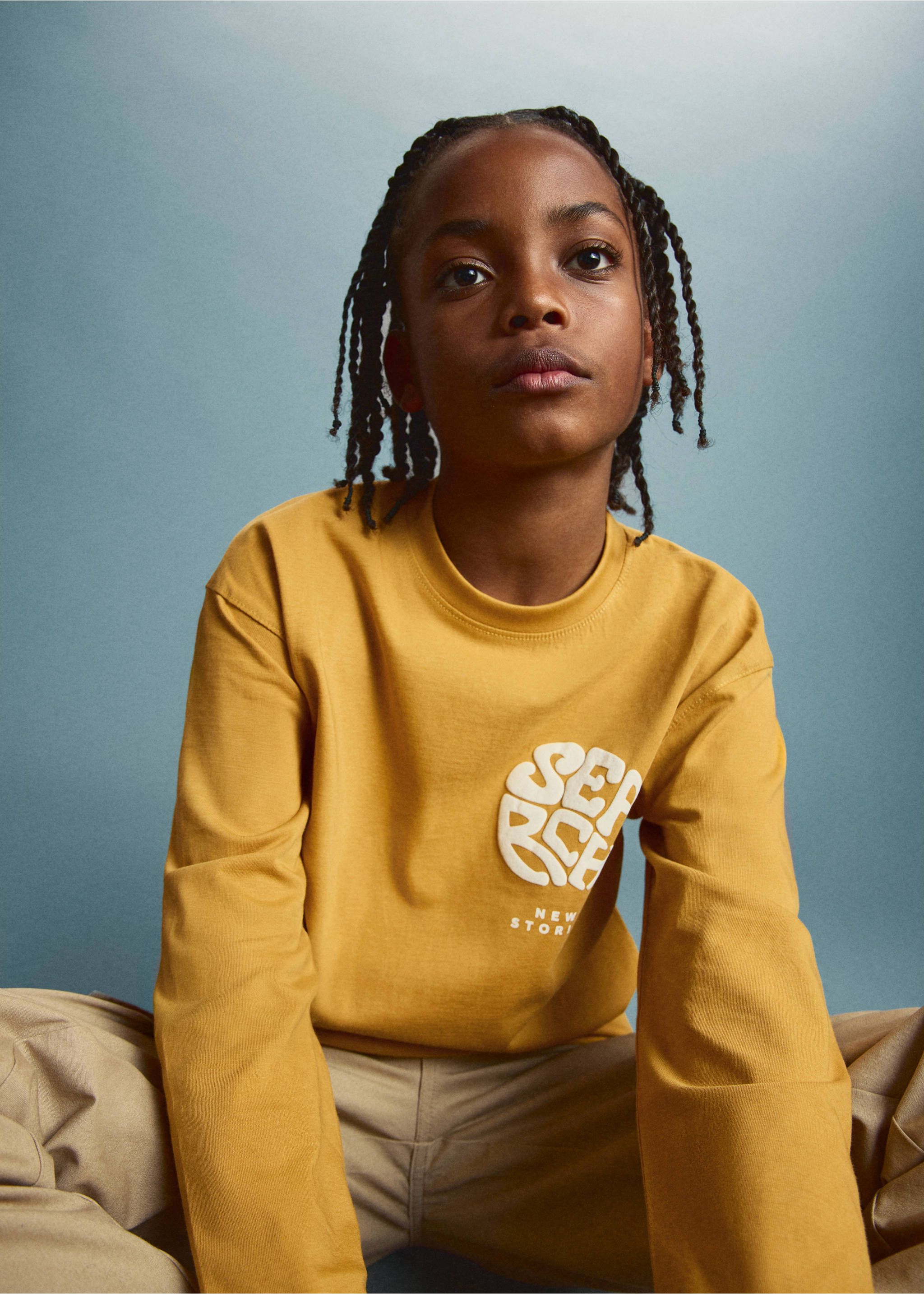 Camiseta algodón estampada - Detalle del artículo 1, Ocre. Ref: 27024414-00.