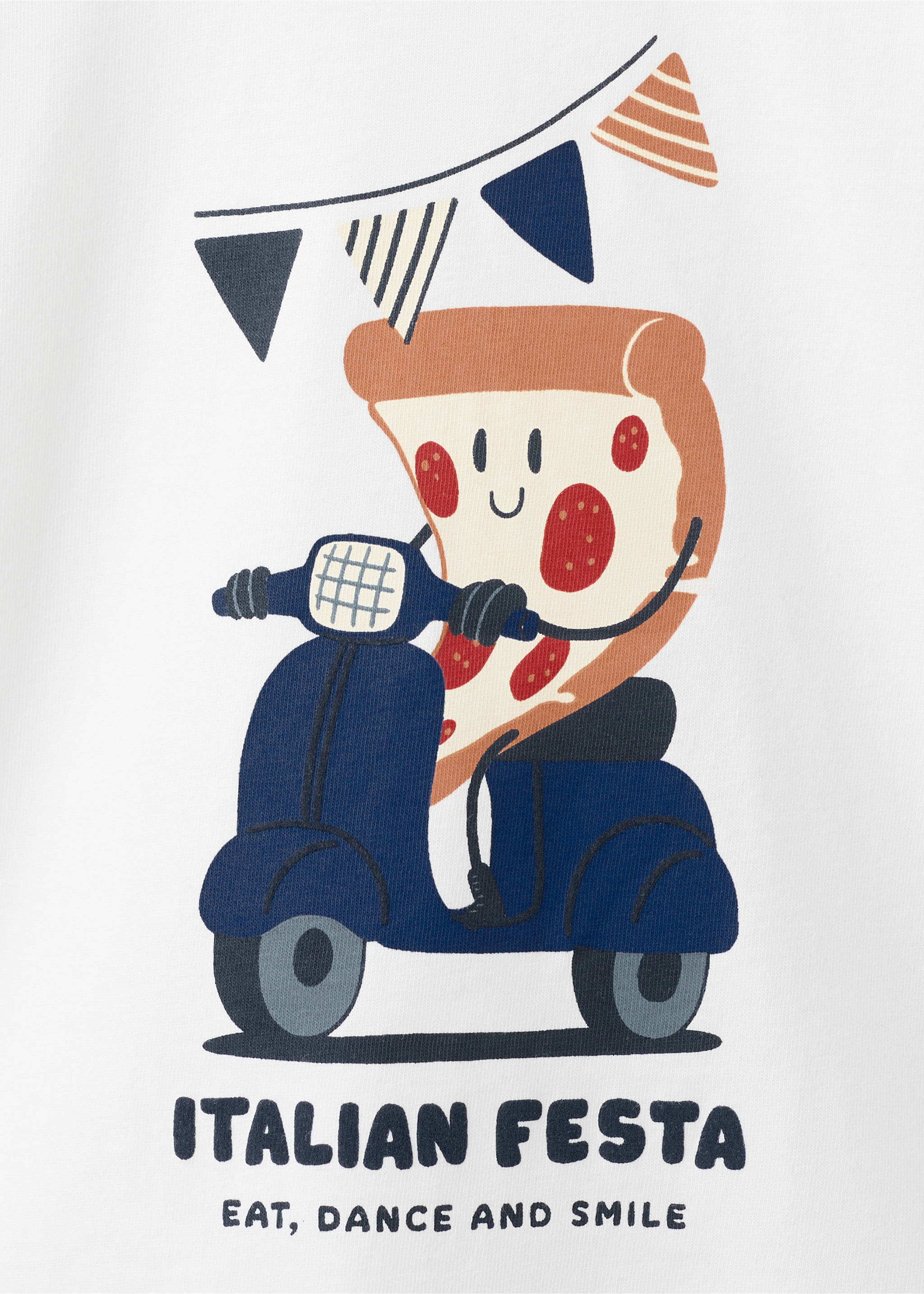 T-shirt en coton imprimé - Détail de l'article 8, Blanc cassé. Ref: 27024415-00.