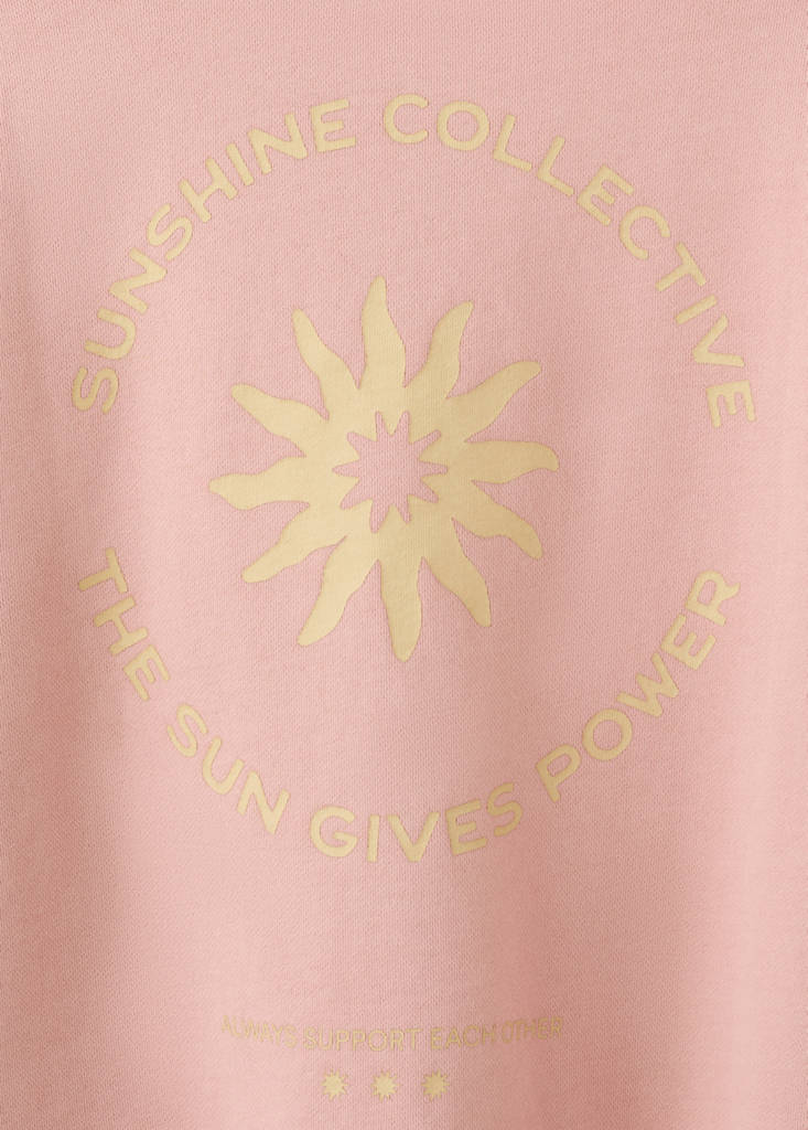 Printed cotton sweatshirt — Peach