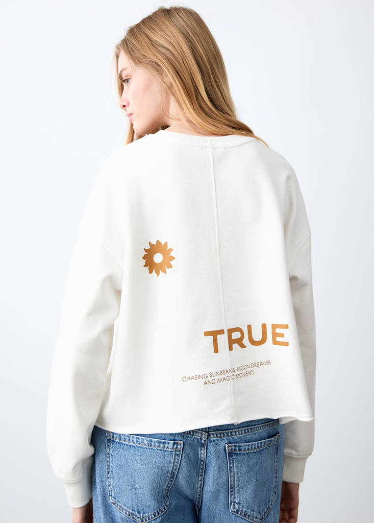 Printed cotton sweatshirt — Off White
