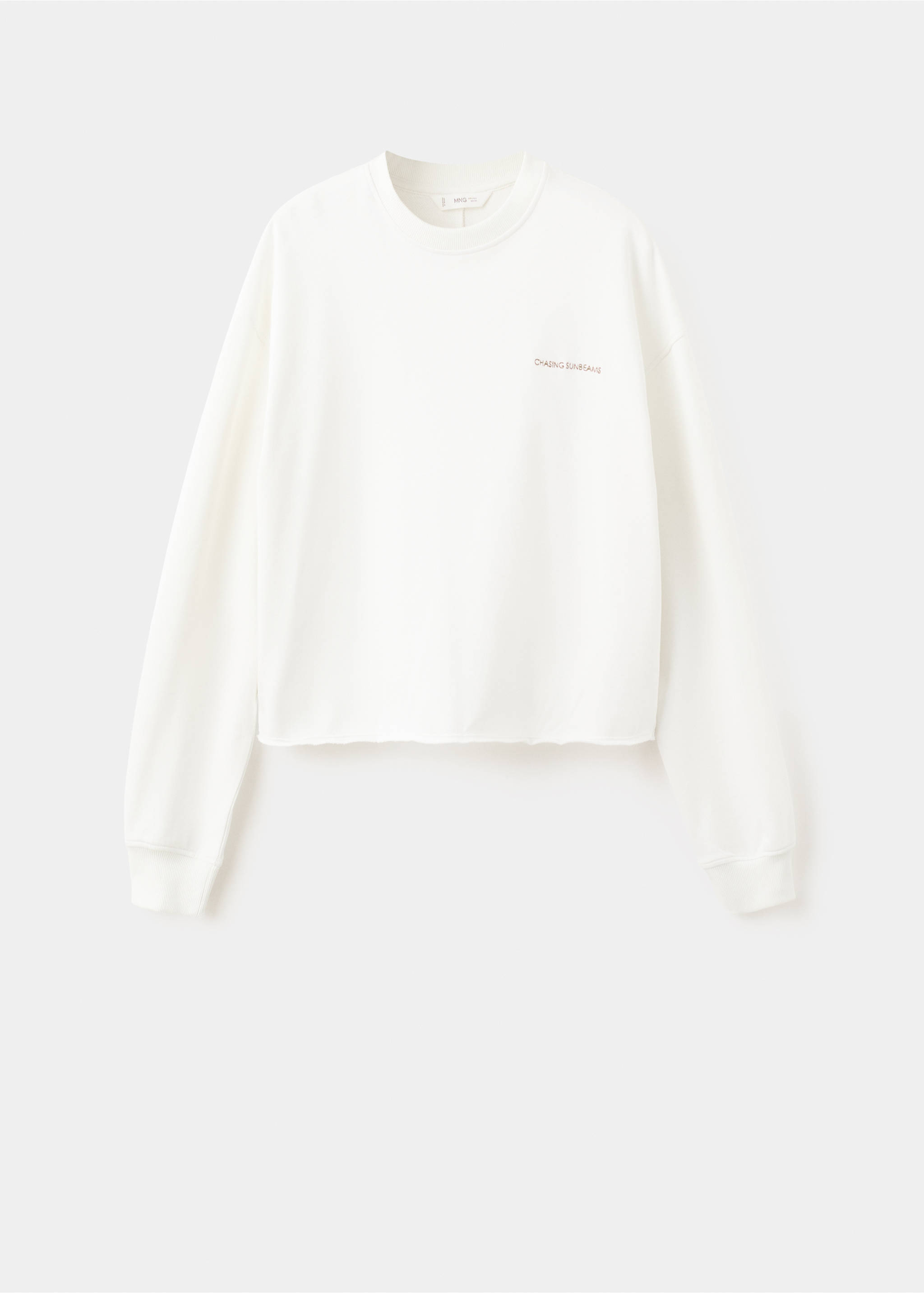 Sweat-shirt coton imprimé - Article sans modèle, Blanc cassé. Ref: 27024417-00.