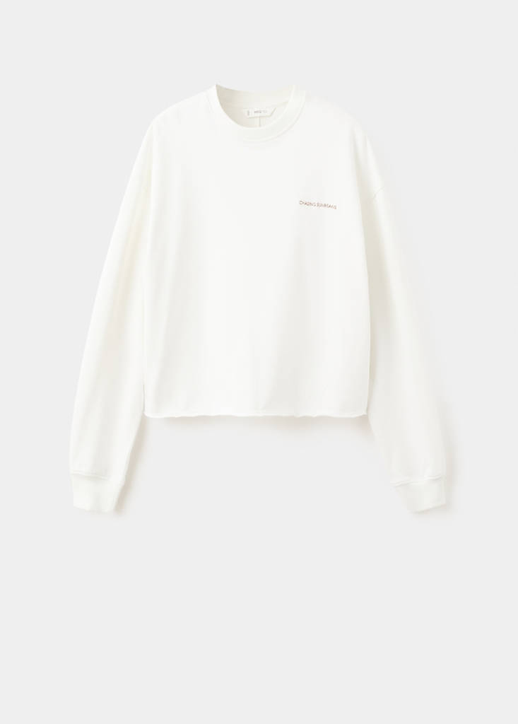 Printed cotton sweatshirt — Off White