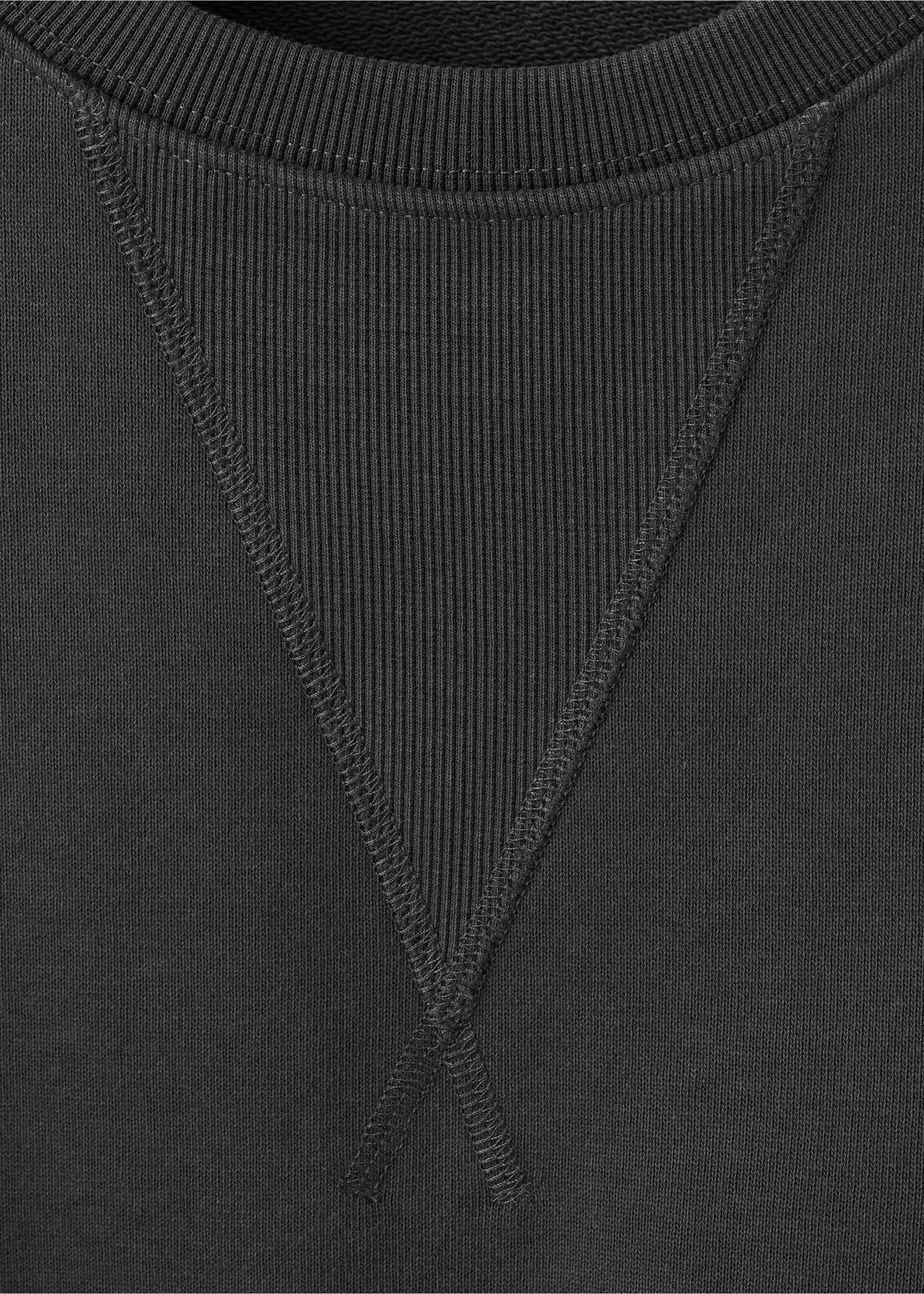 Sweat-shirt crop coton - Détail de l'article 8, Gris anthracite. Ref: 27024418-00.