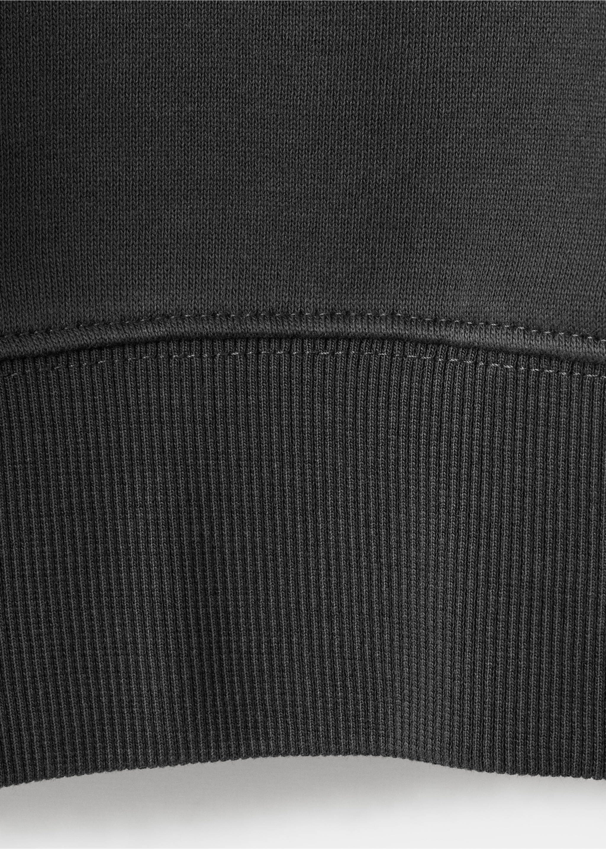 Sweat-shirt crop coton - Détail de l'article 0, Gris anthracite. Ref: 27024418-00.