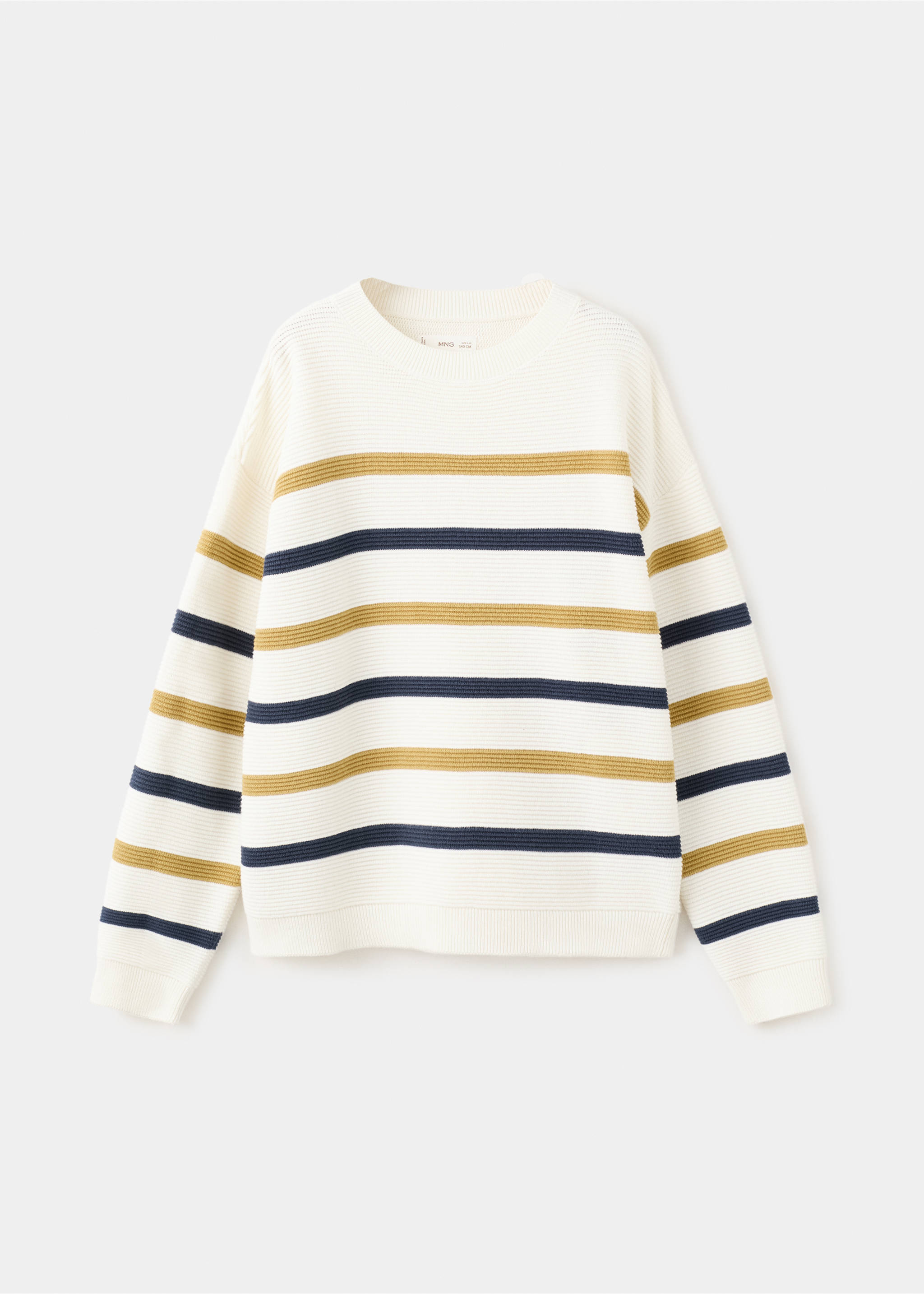 Jersey algodón rayas - Artículo sin modelo, Mostaza. Ref: 27024419-00.