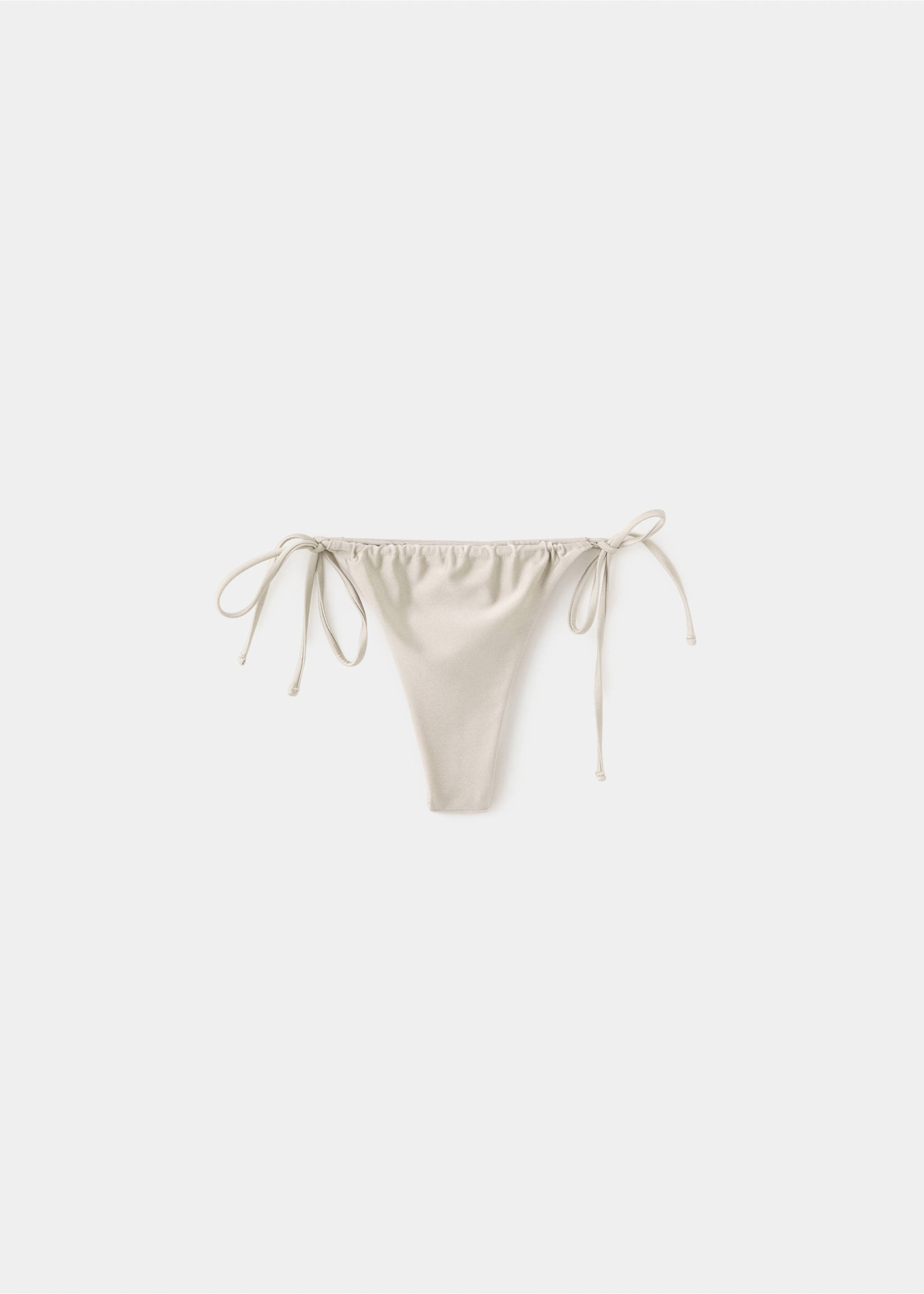 Brazilian bikini bottoms with bows - Article without model, Light/Pastel Grey. Ref: 27024422-00.