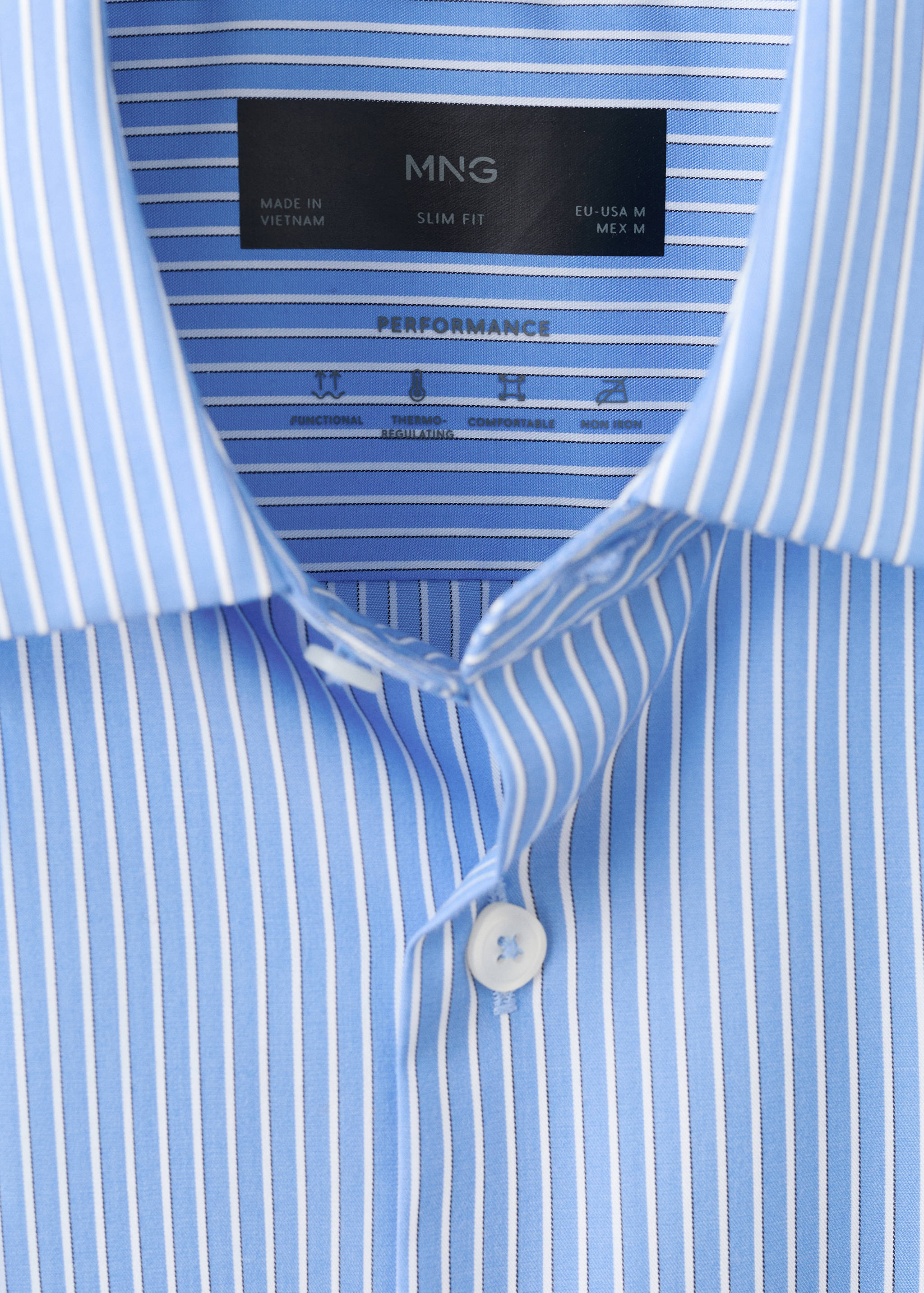 Camisa algodón comfort stretch non-iron rayas - Detalle del artículo 8