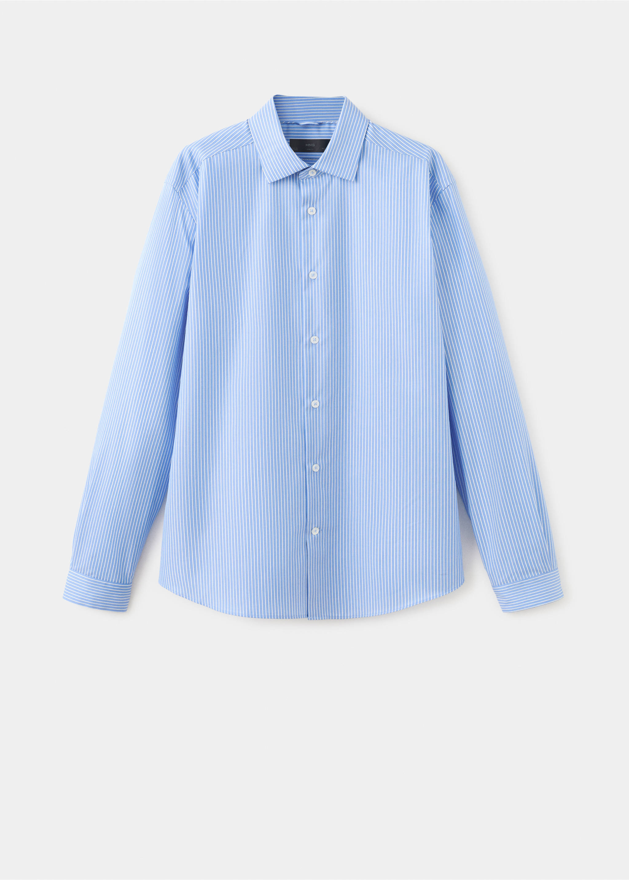 Camisa algodón comfort stretch non-iron rayas - Artículo sin modelo, Azul celeste. Ref: 27024423-00.