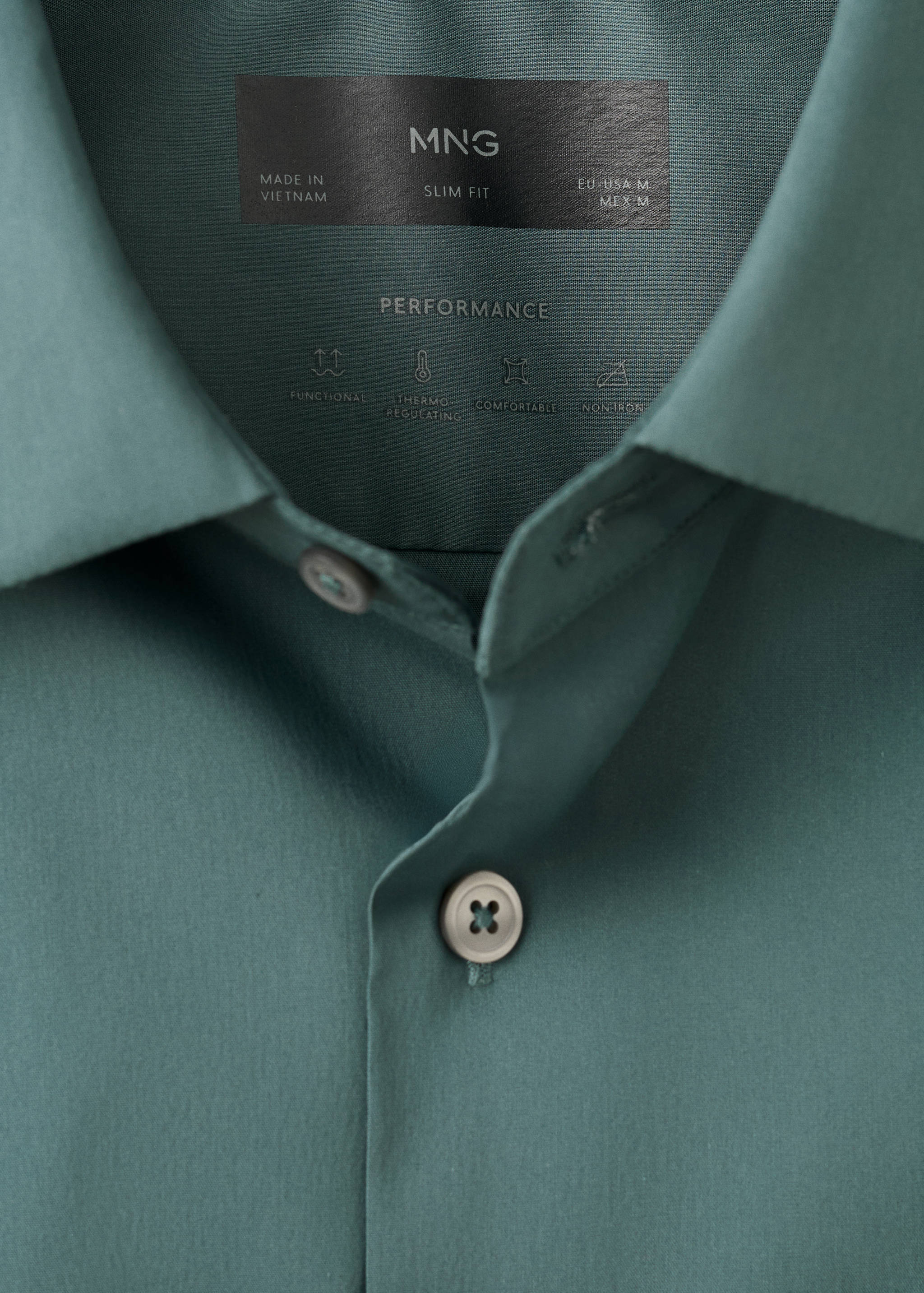 Comfort stretch non-iron cotton shirt - Details of the article 8