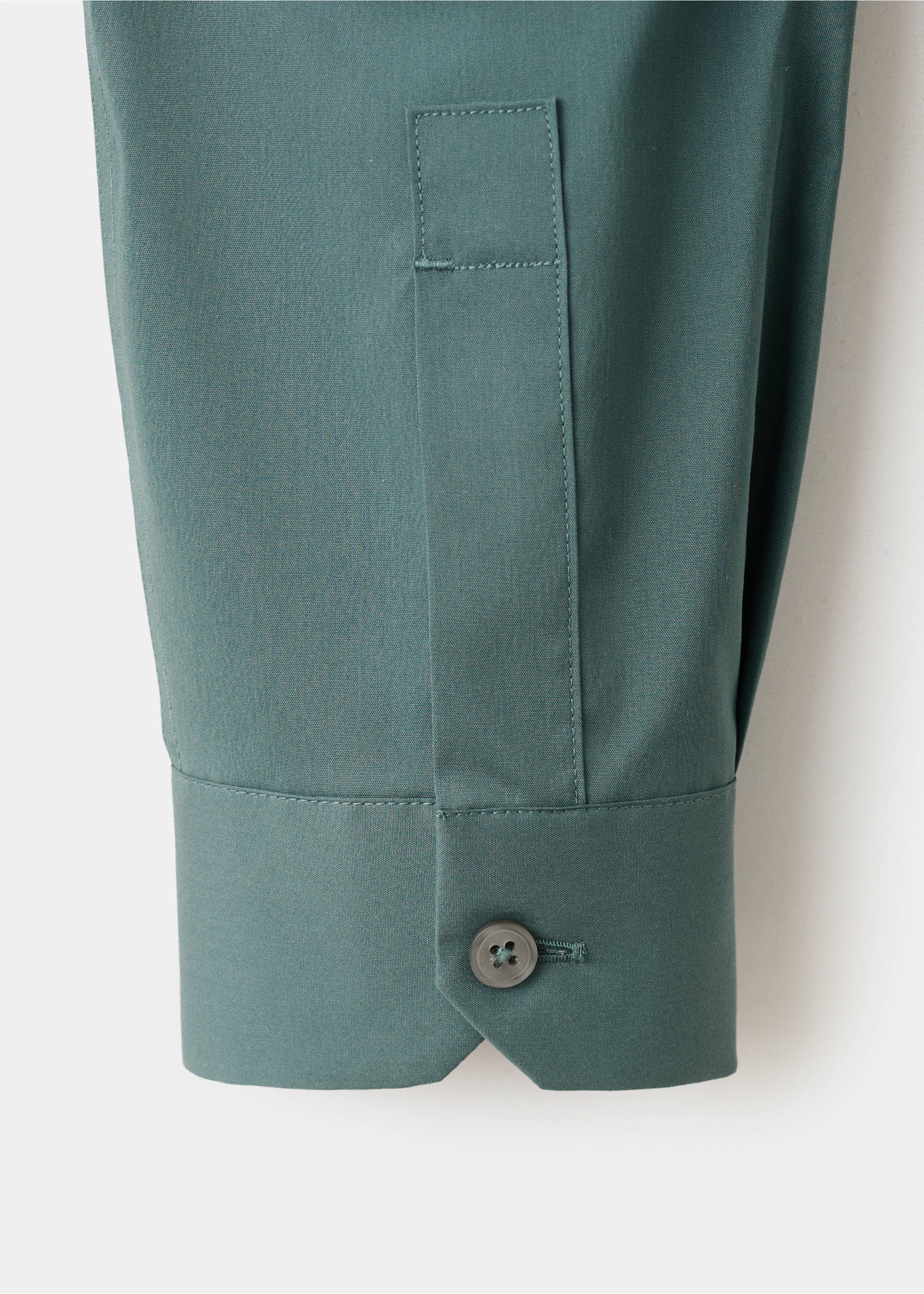 Camisa algodón comfort stretch non-iron - Detalle del artículo 0, Verde medio. Ref: 27024424-00.