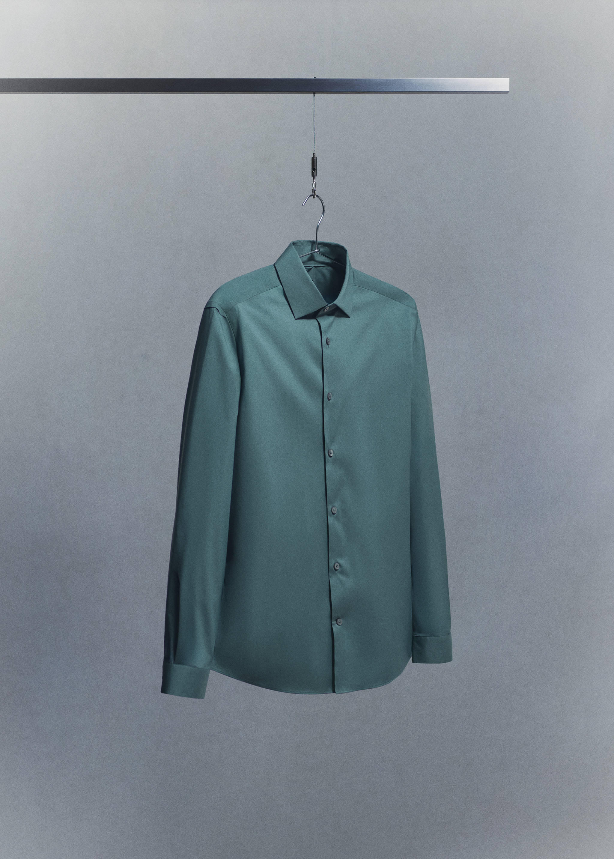 Comfort stretch non-iron cotton shirt - Details of the article 9