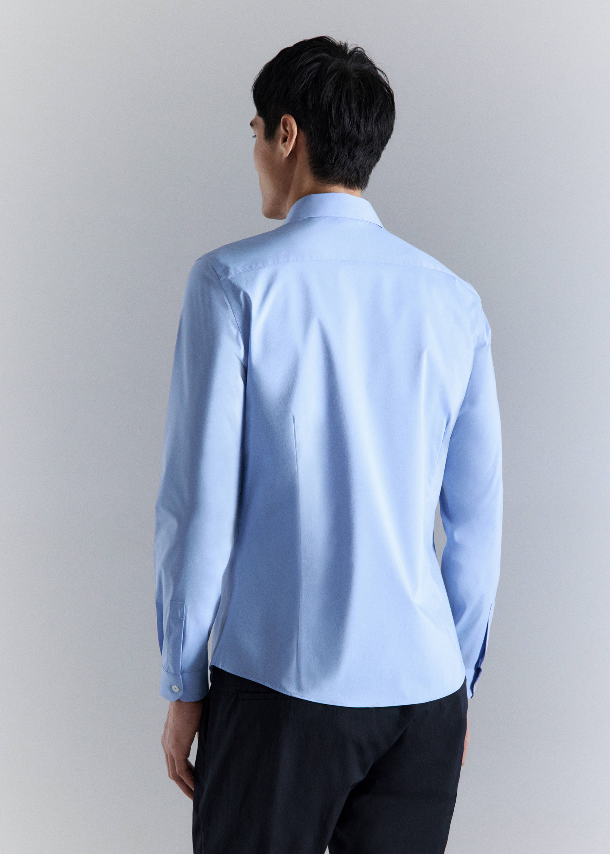 Comfort stretch non-iron cotton shirt - Reverse of the article