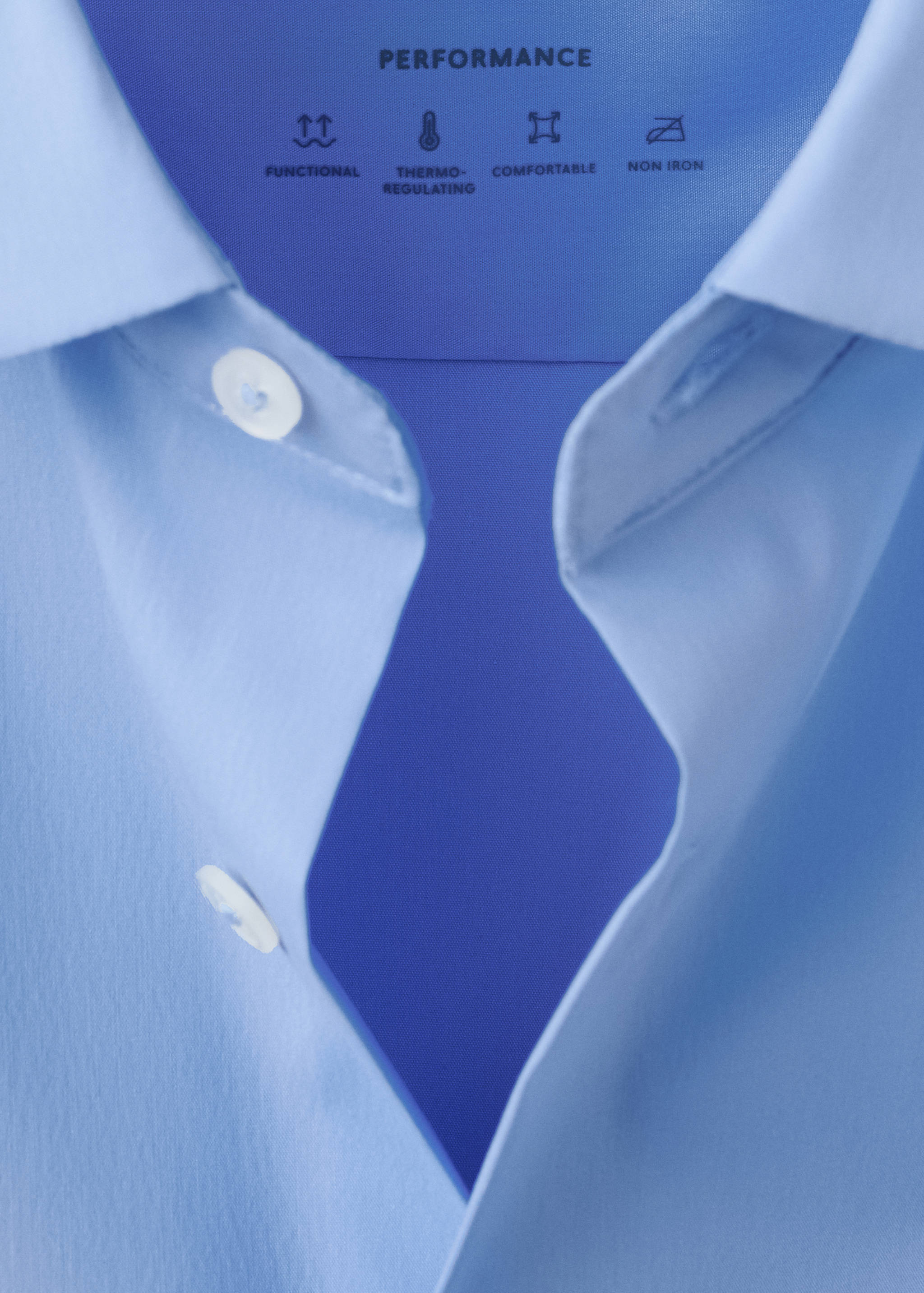 Comfort stretch non-iron cotton shirt - Details of the article 8