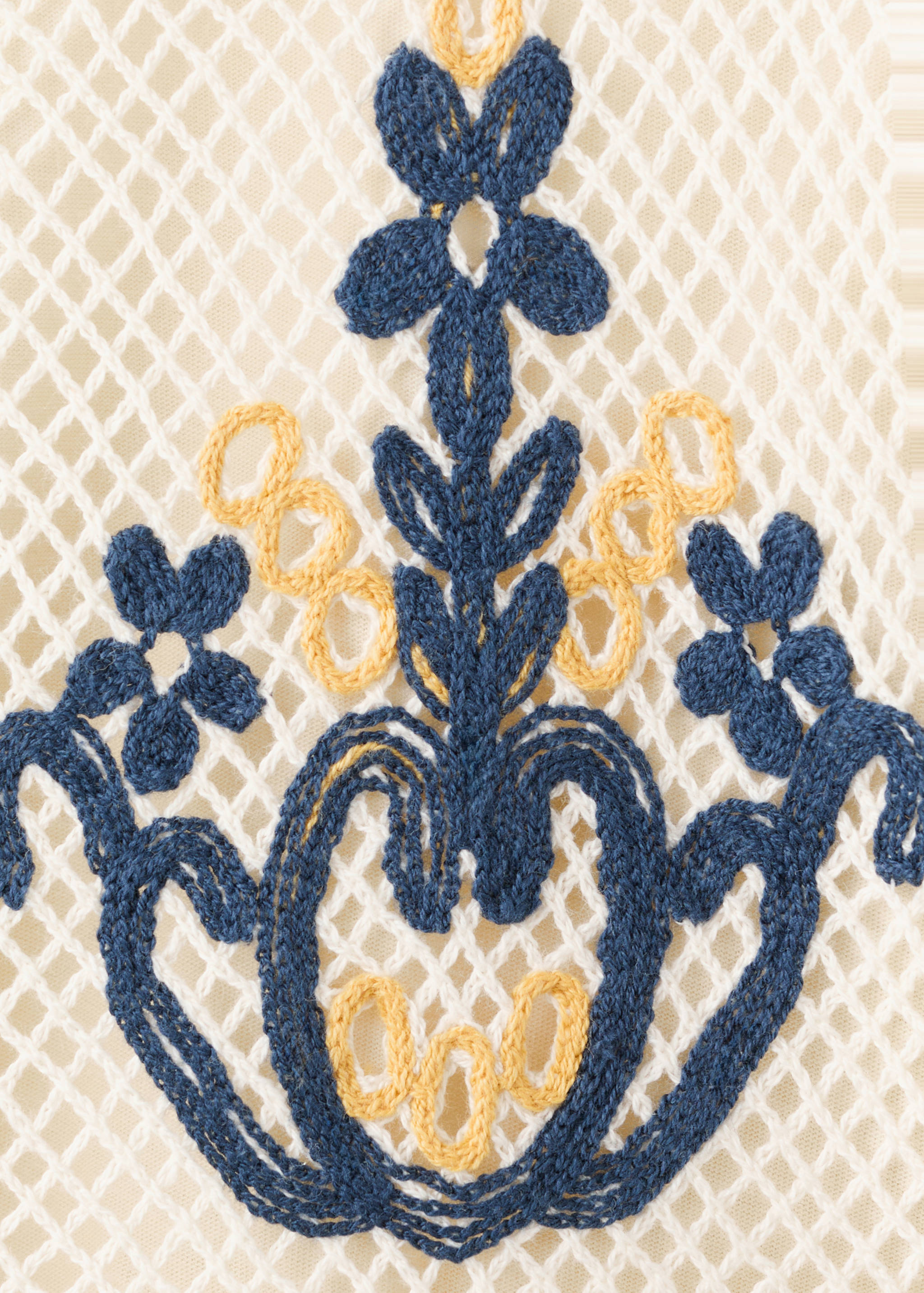 Openwork sweater with embroidered details - Details of the article 8