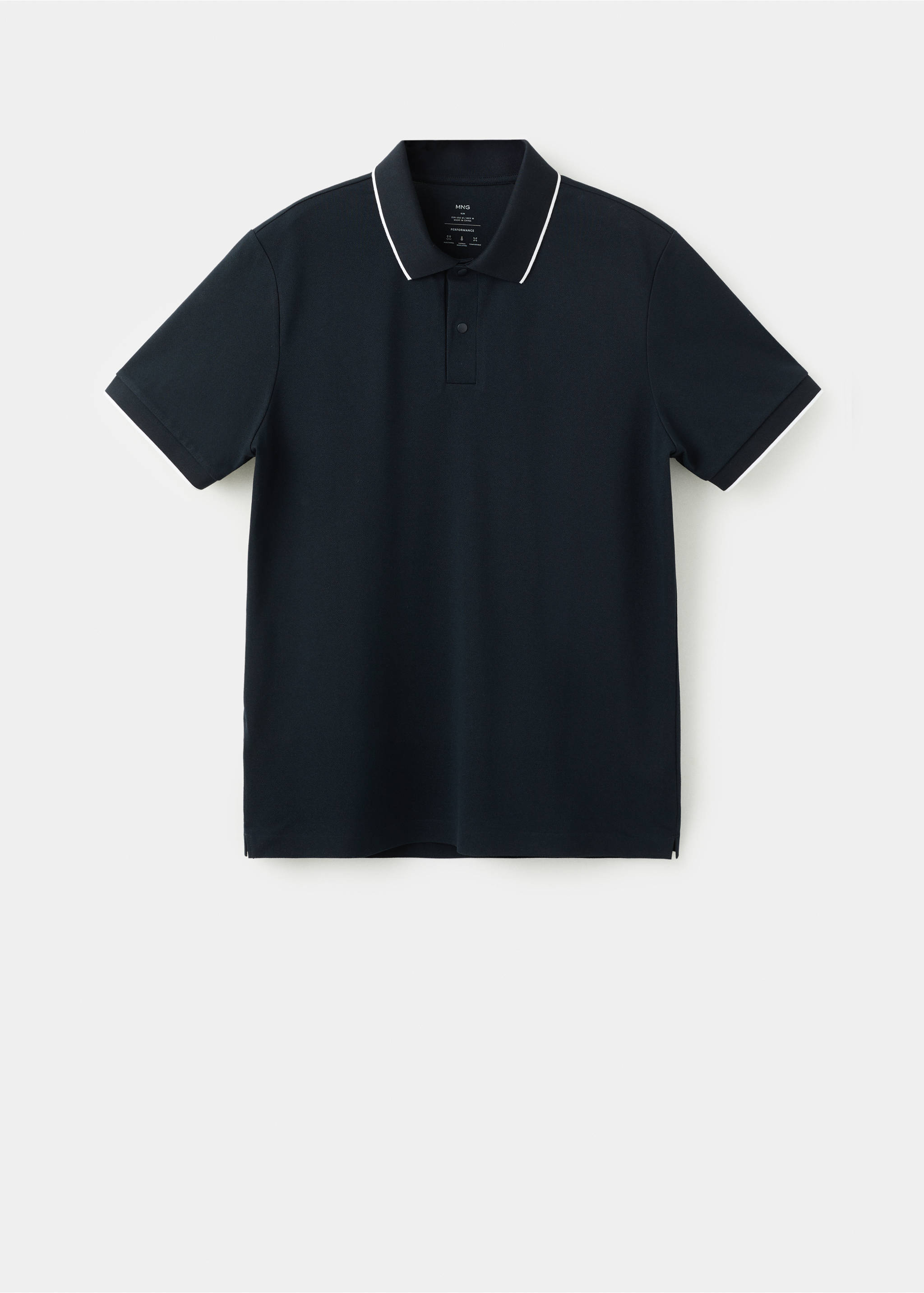 Polo de piqué comfort stretch Coolmax ® - Artigo sem modelo, Azul-marinho. Ref: 27024426-00.