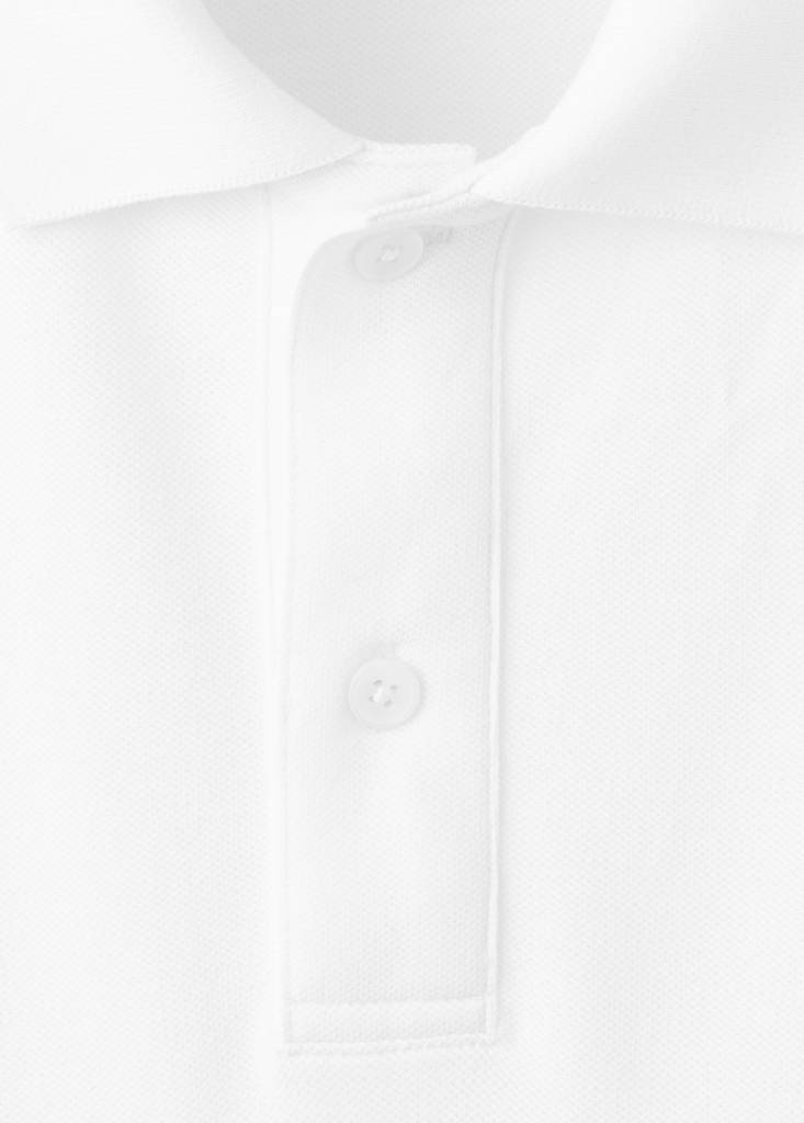 Regular-fit cotton piqué polo shirt — White