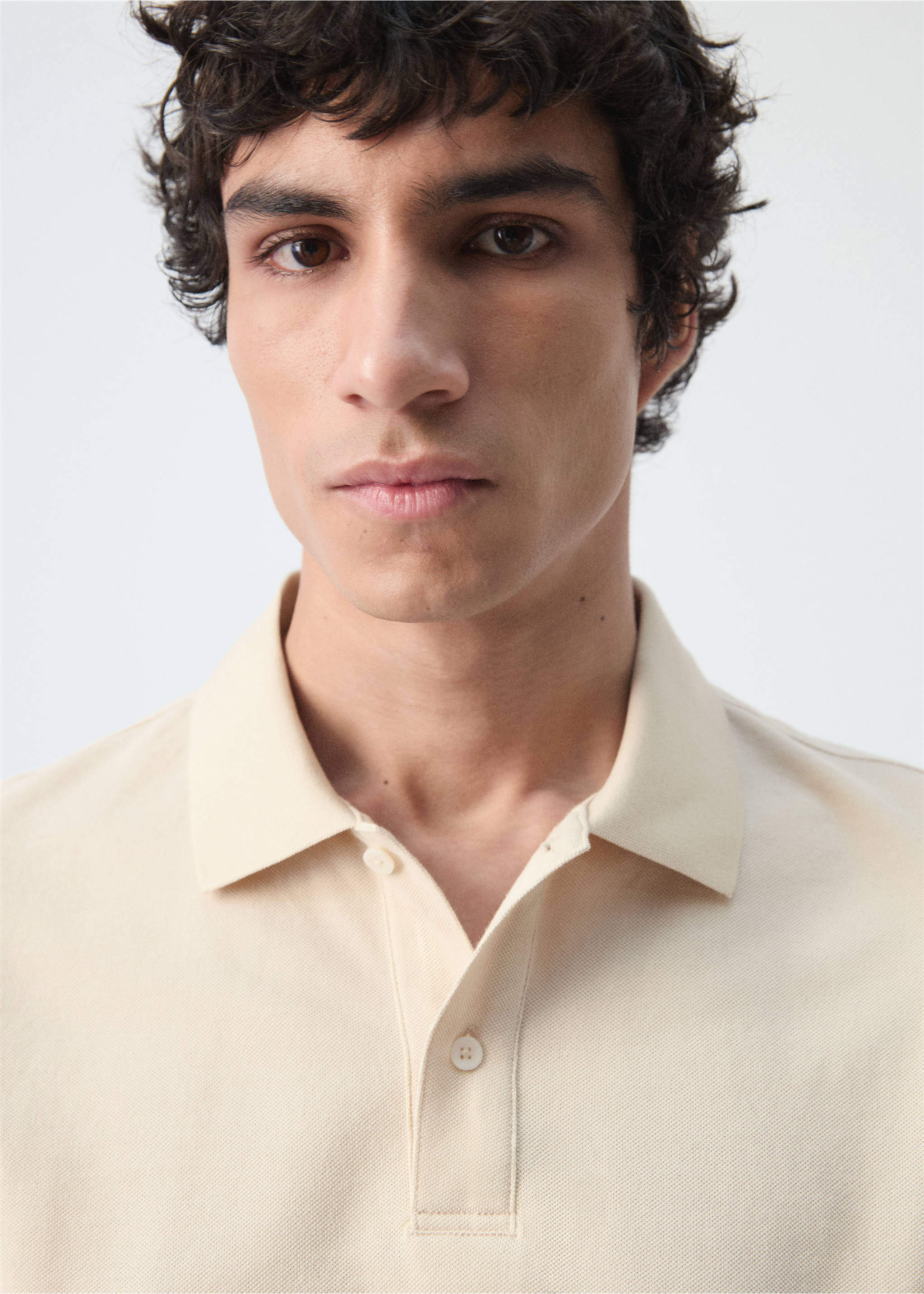 Polo regular-fit piqué coton - Détail de l'article 1, Sable. Ref: 27024427-00.