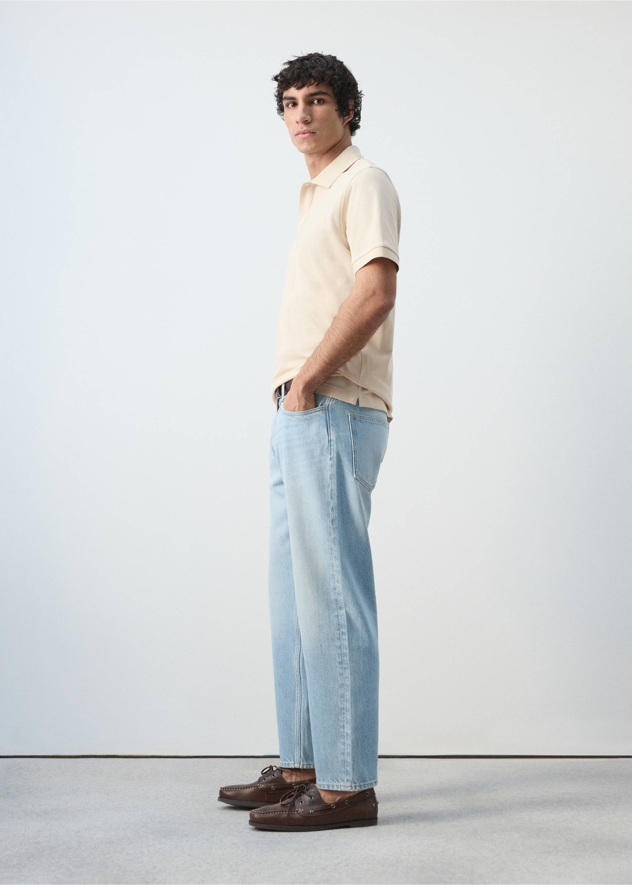 Polo regular-fit piqué coton - Détail de l'article 2, Sable. Ref: 27024427-00.