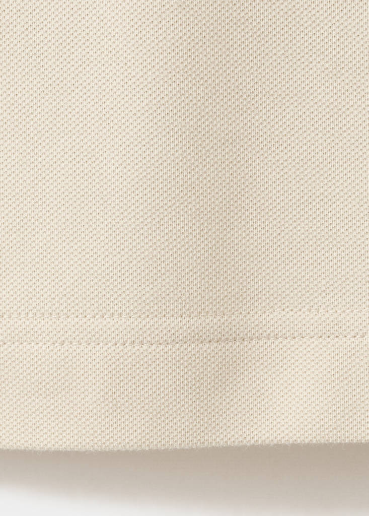 Regular-fit cotton piqué polo shirt — Sand