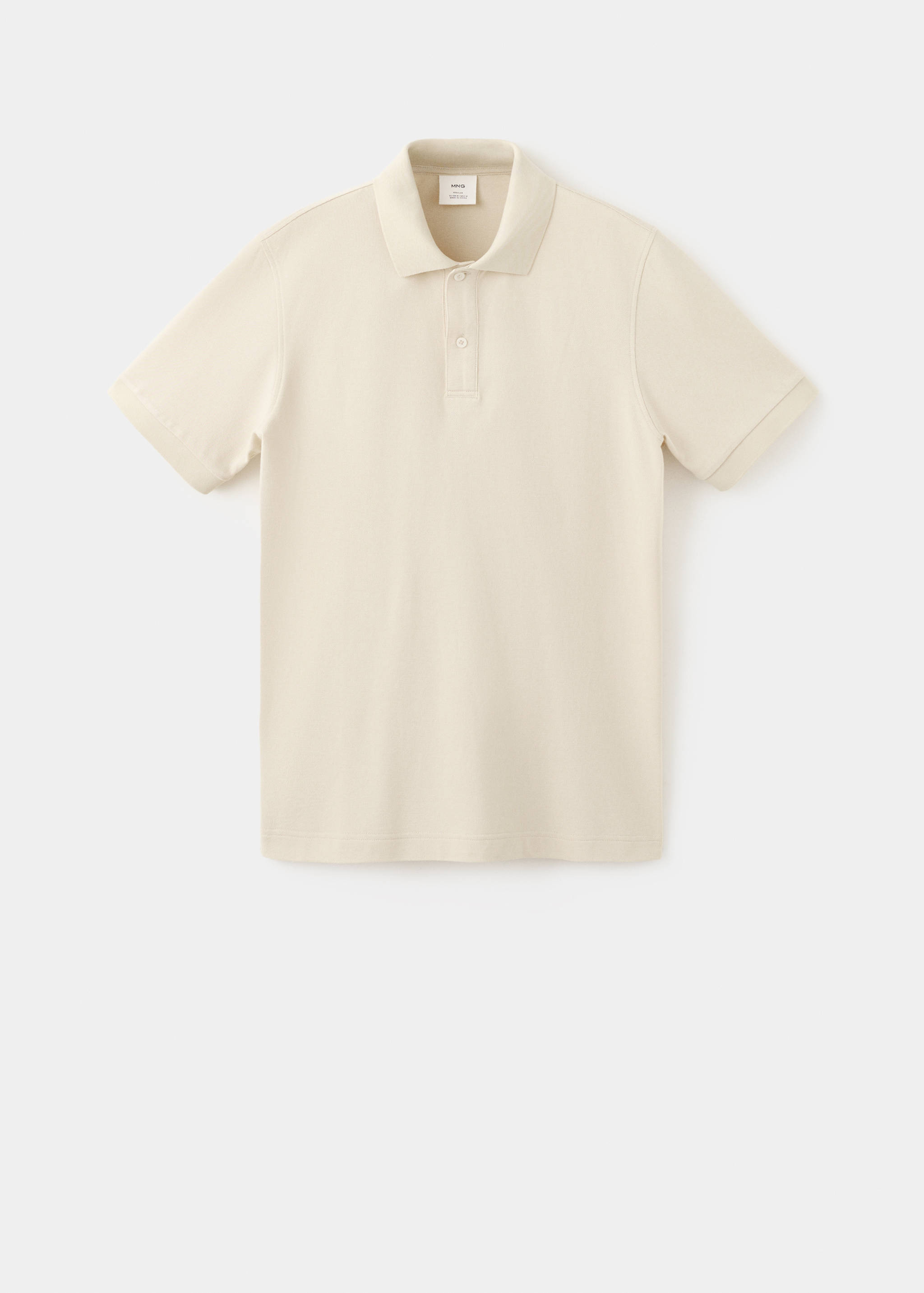 Polo regular fit de piqué de algodão - Artigo sem modelo