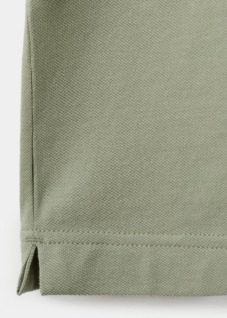 Regular-fit cotton piqué polo shirt — Mint Green