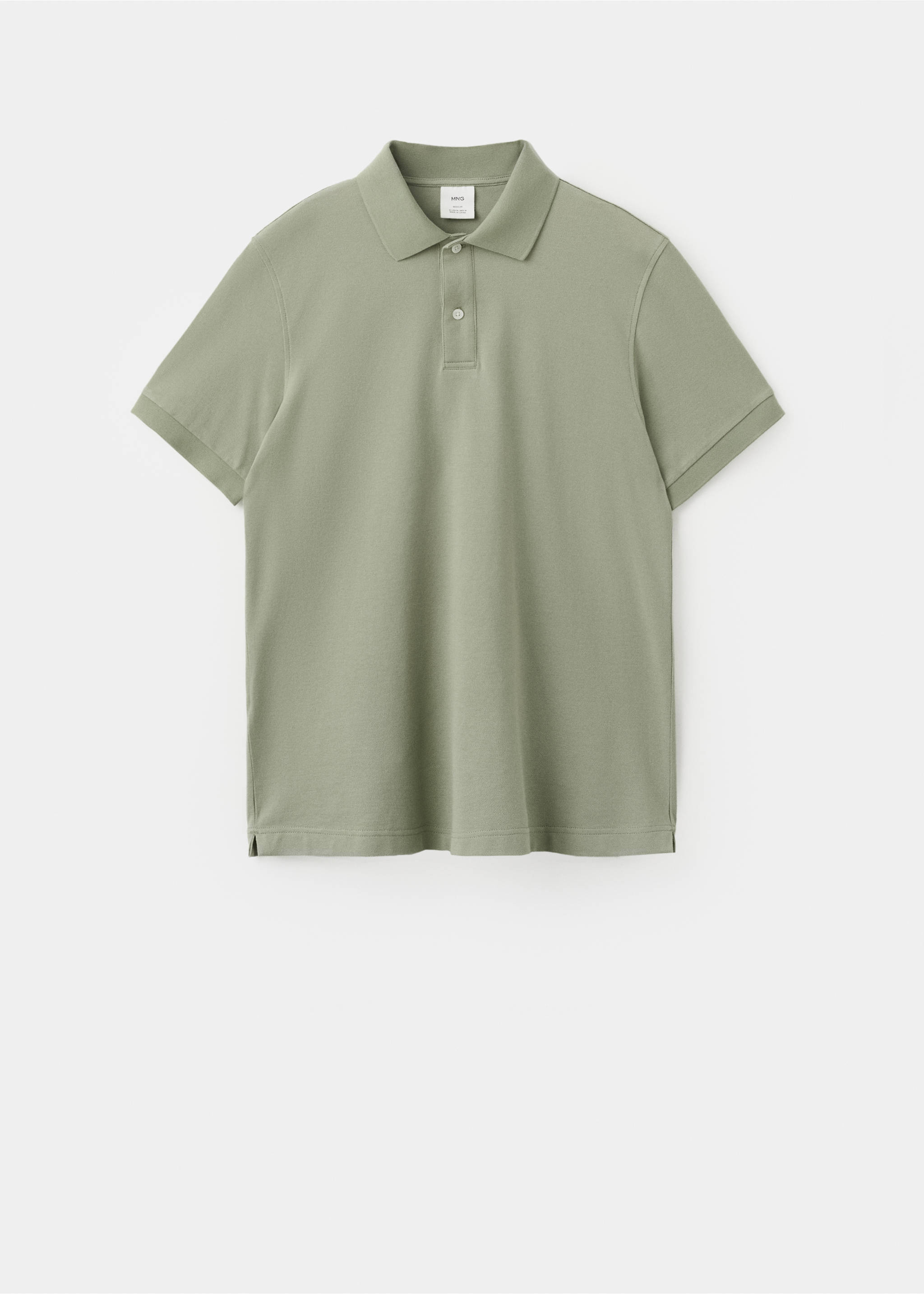 Polo regular fit de piqué de algodão - Artigo sem modelo, Verde-menta. Ref: 27024427-00.