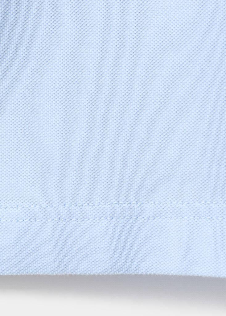 Regular-fit cotton piqué polo shirt — Sky Blue