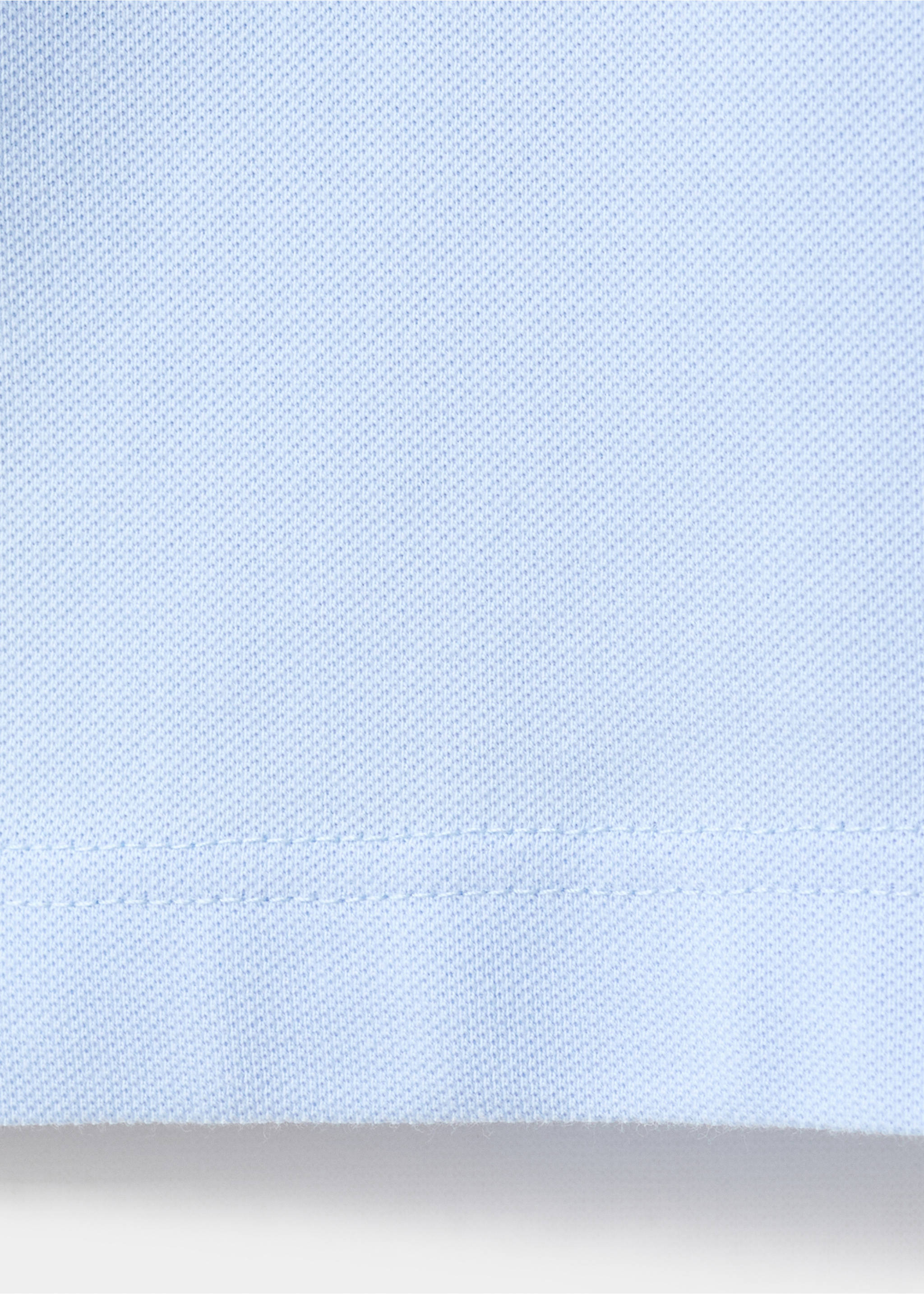 Regular-fit cotton piqué polo shirt - Details of the article 0, Sky Blue. Ref: 27024427-00.