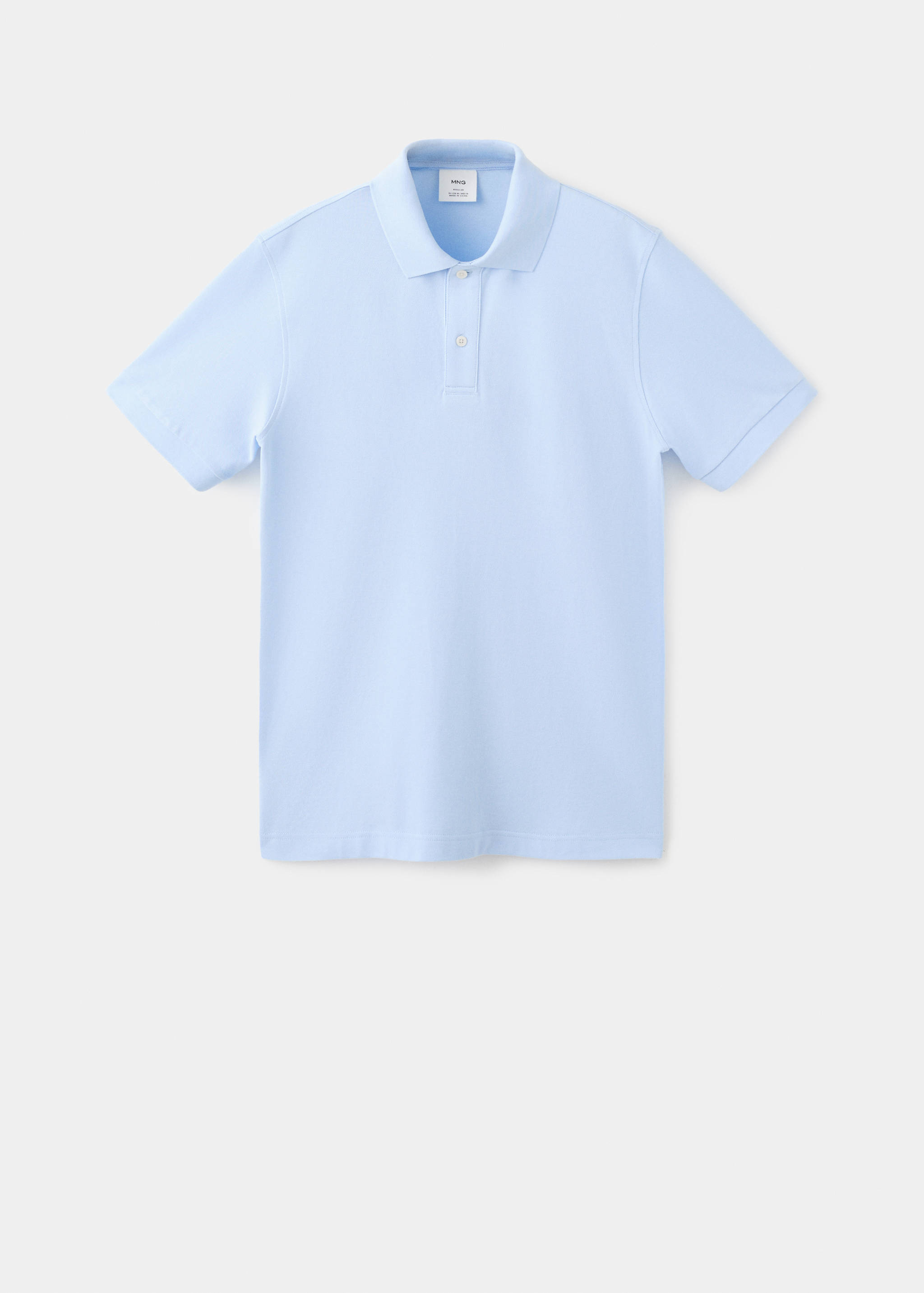 Polo regular fit de piqué de algodão - Artigo sem modelo