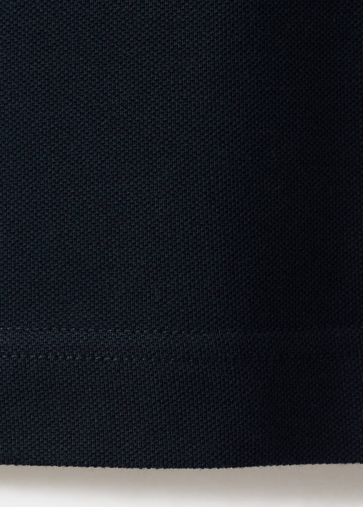 Regular-fit cotton piqué polo shirt — Navy