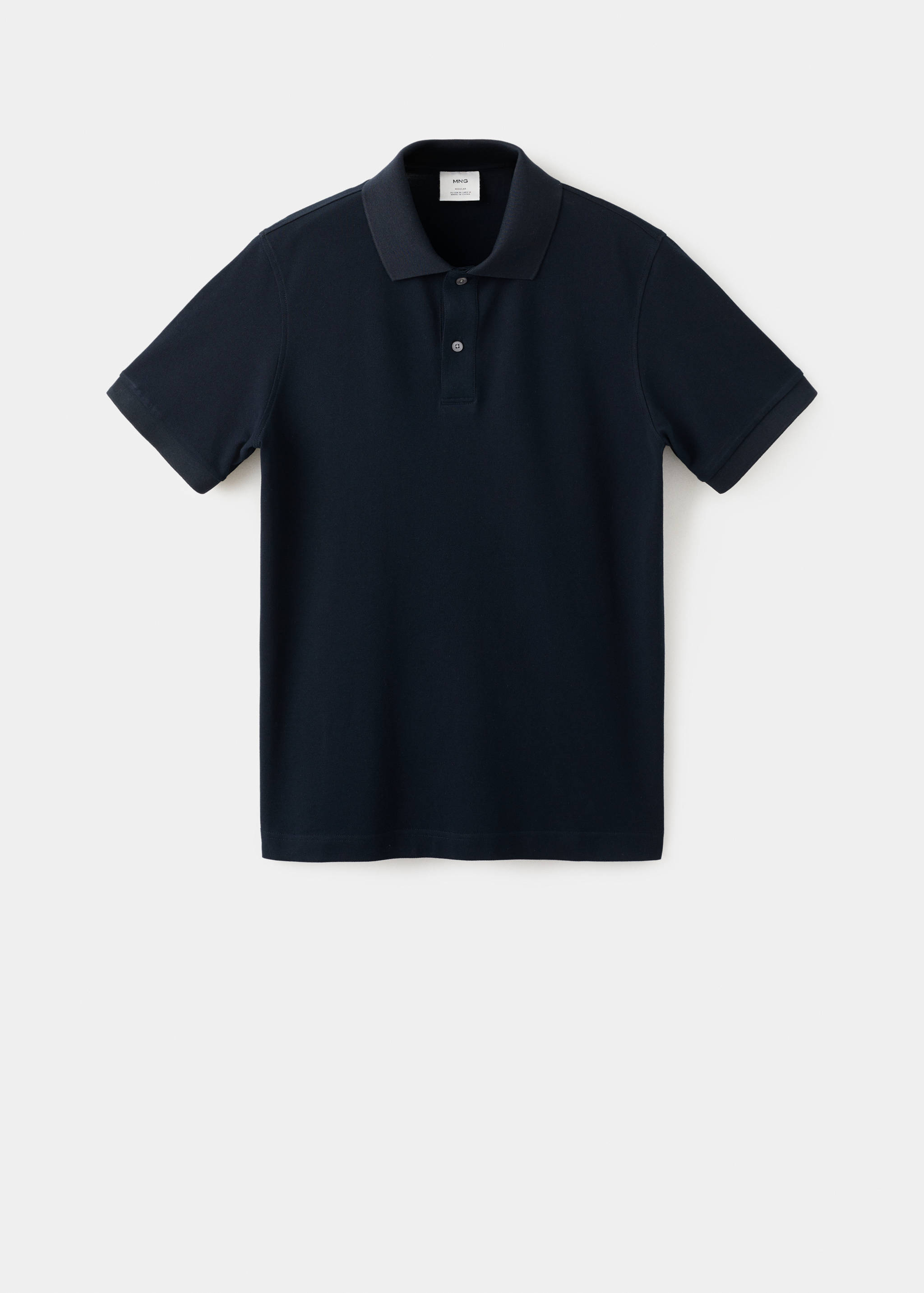 Polo regular fit de piqué de algodão - Artigo sem modelo