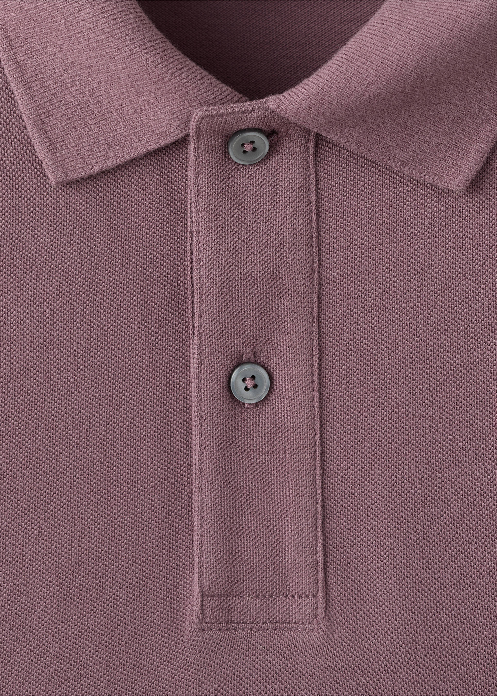 قميص بولو بقصة عادية من قطن بيكيه - تفاصيل المنتج 8, أرجواني. Ref: 27024427-00.