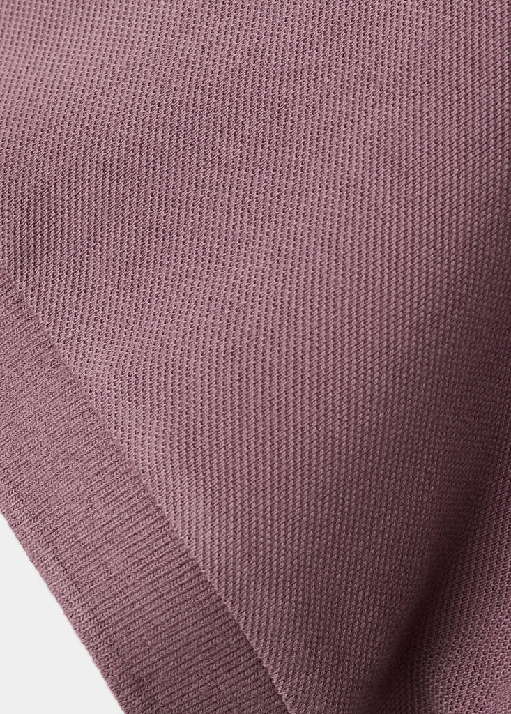 Regular-fit cotton piqué polo shirt — Plum