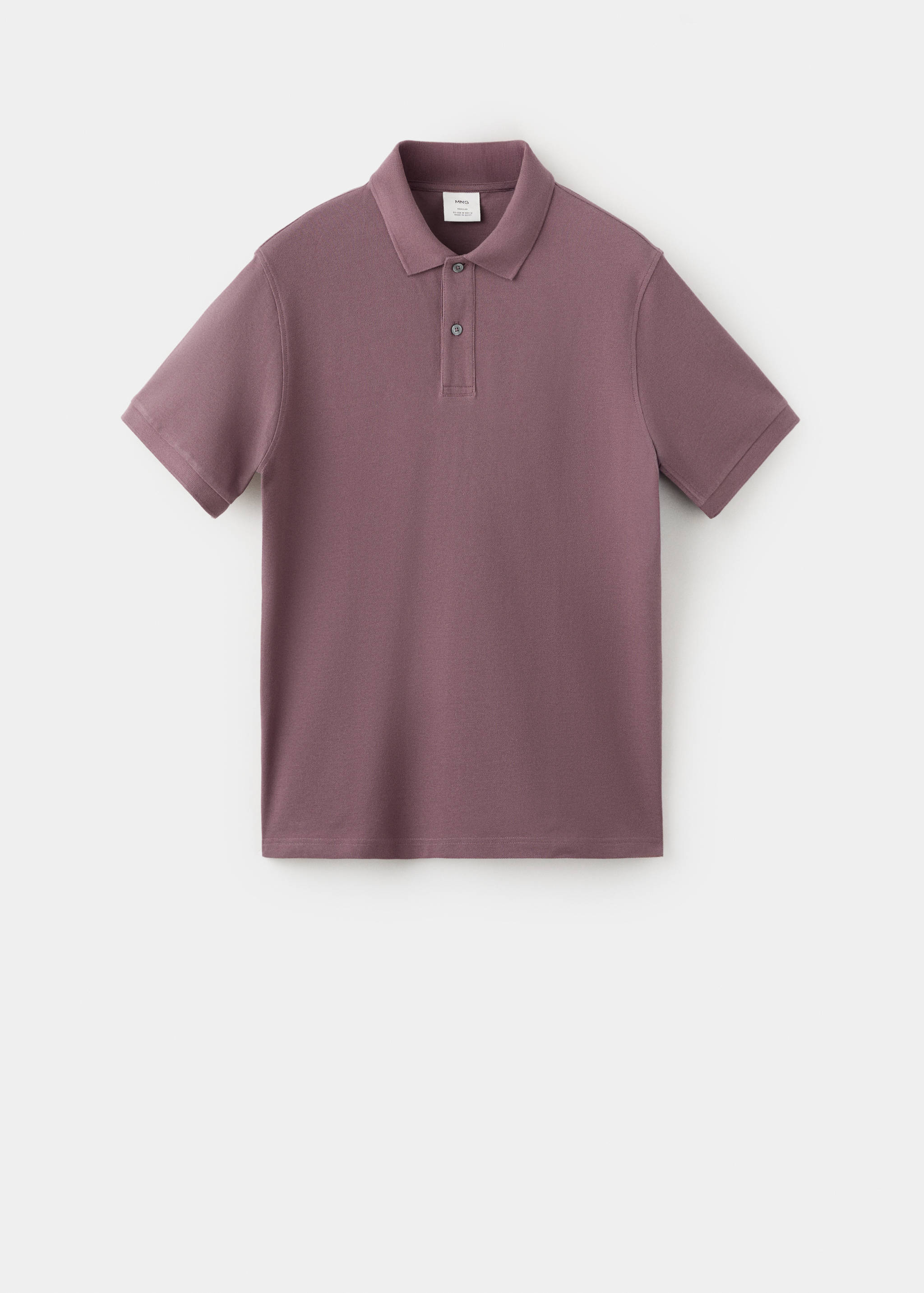 Polo regular fit de piqué de algodão - Artigo sem modelo