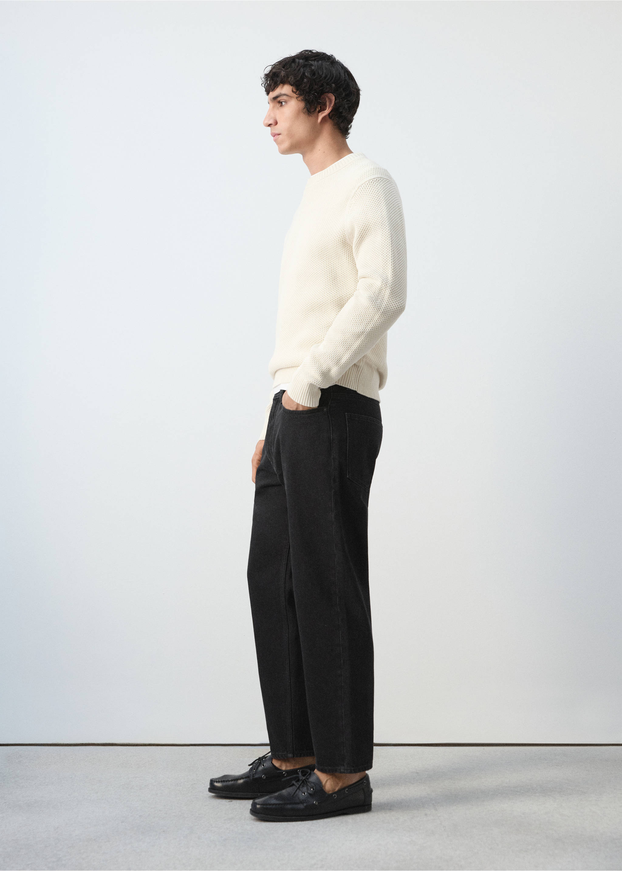 Укороченные джинсы Sammy кроя carrot - Деталь изделия 2, Черный деним. Ref: 27024428-00.