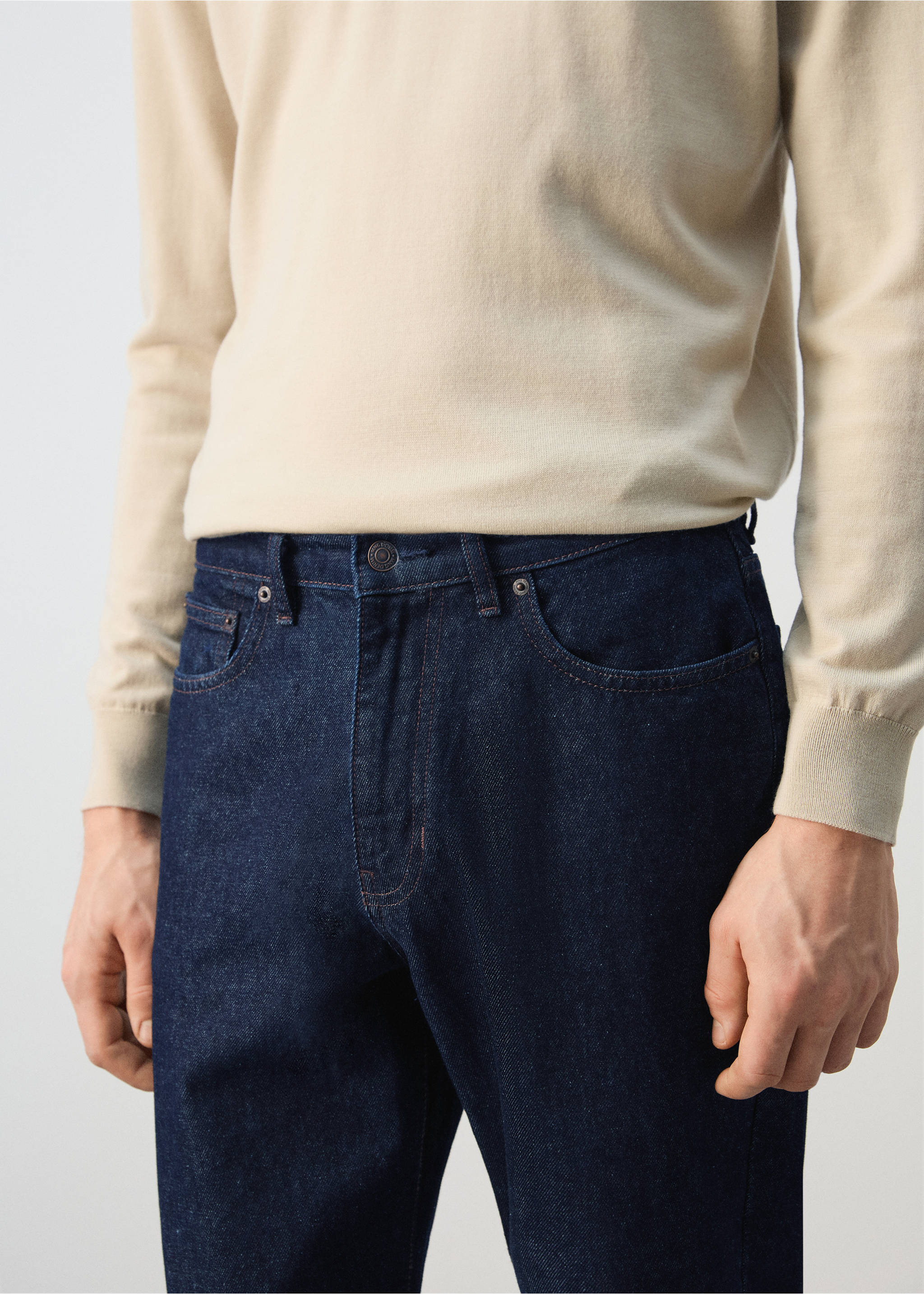 Bob regular-fit jeans - Details of the article 1, Open Blue. Ref: 27024430-00.