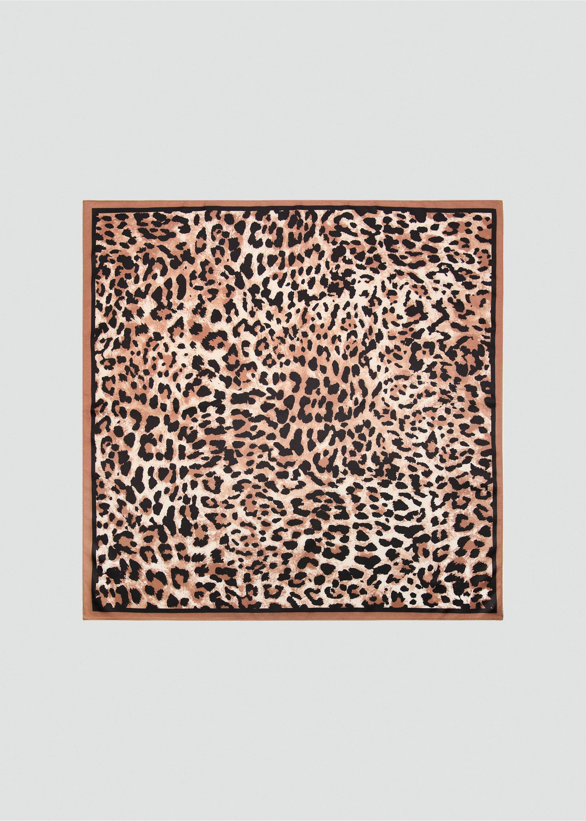 Animal print scarf - Article without model, Brown. Ref: 27024433-00.