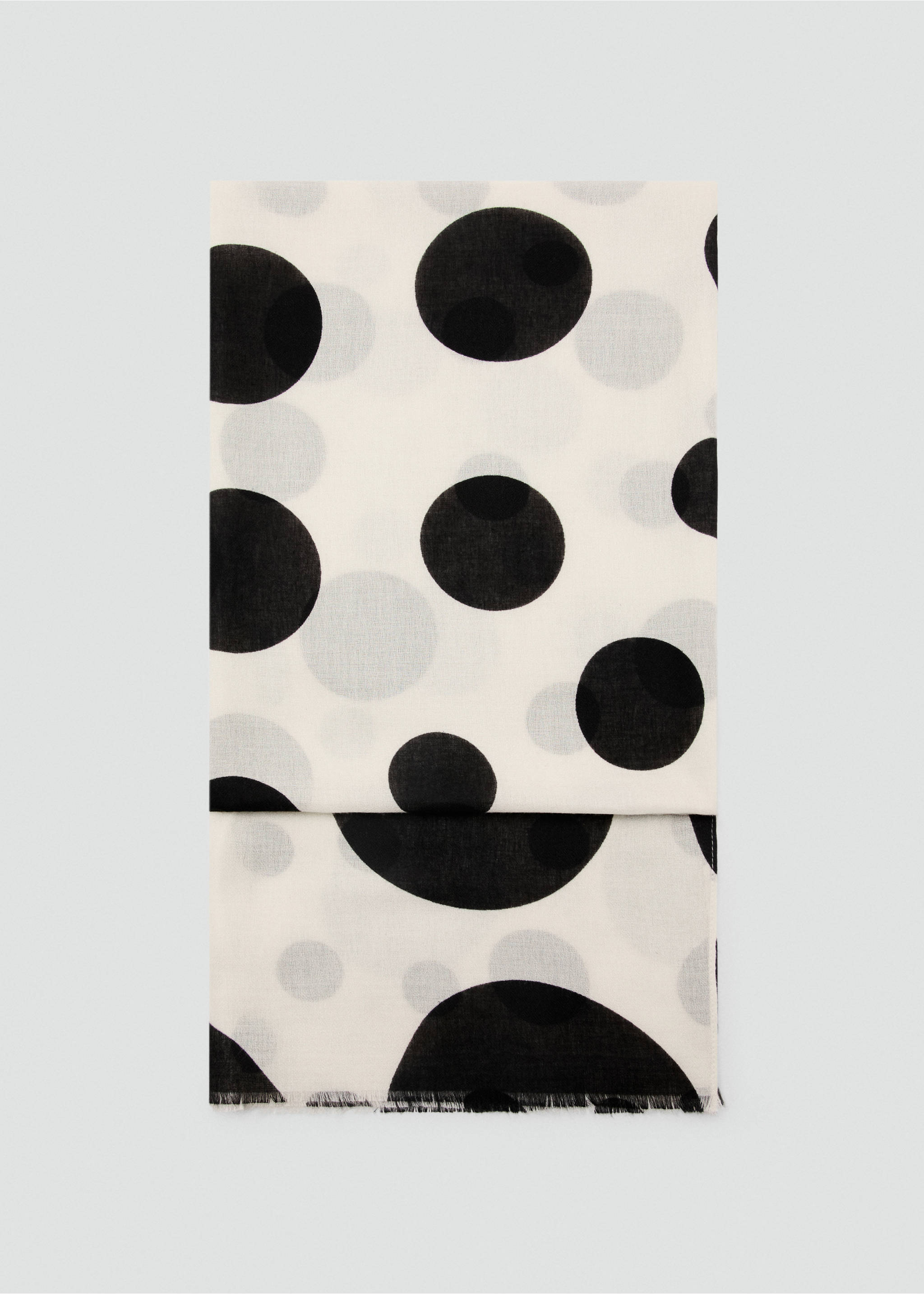 Фуляр с принтом в горошек - Изделие без модели, Экрю. Ref: 27024434-00.