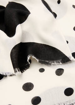 Spots print scarf — Ecru 2