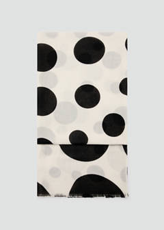 Spots print scarf — Ecru 1