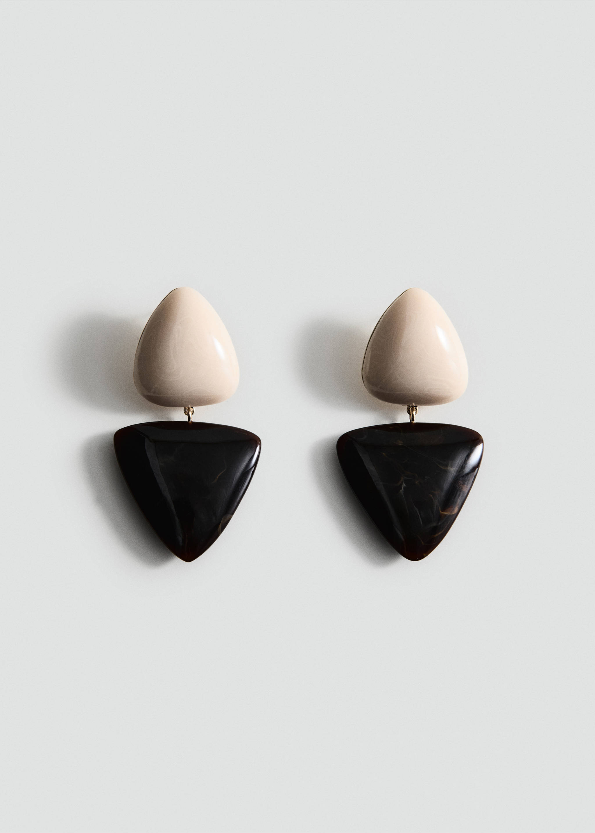 Resin pendant earrings - Article without model, Gold. Ref: 27024435-00.