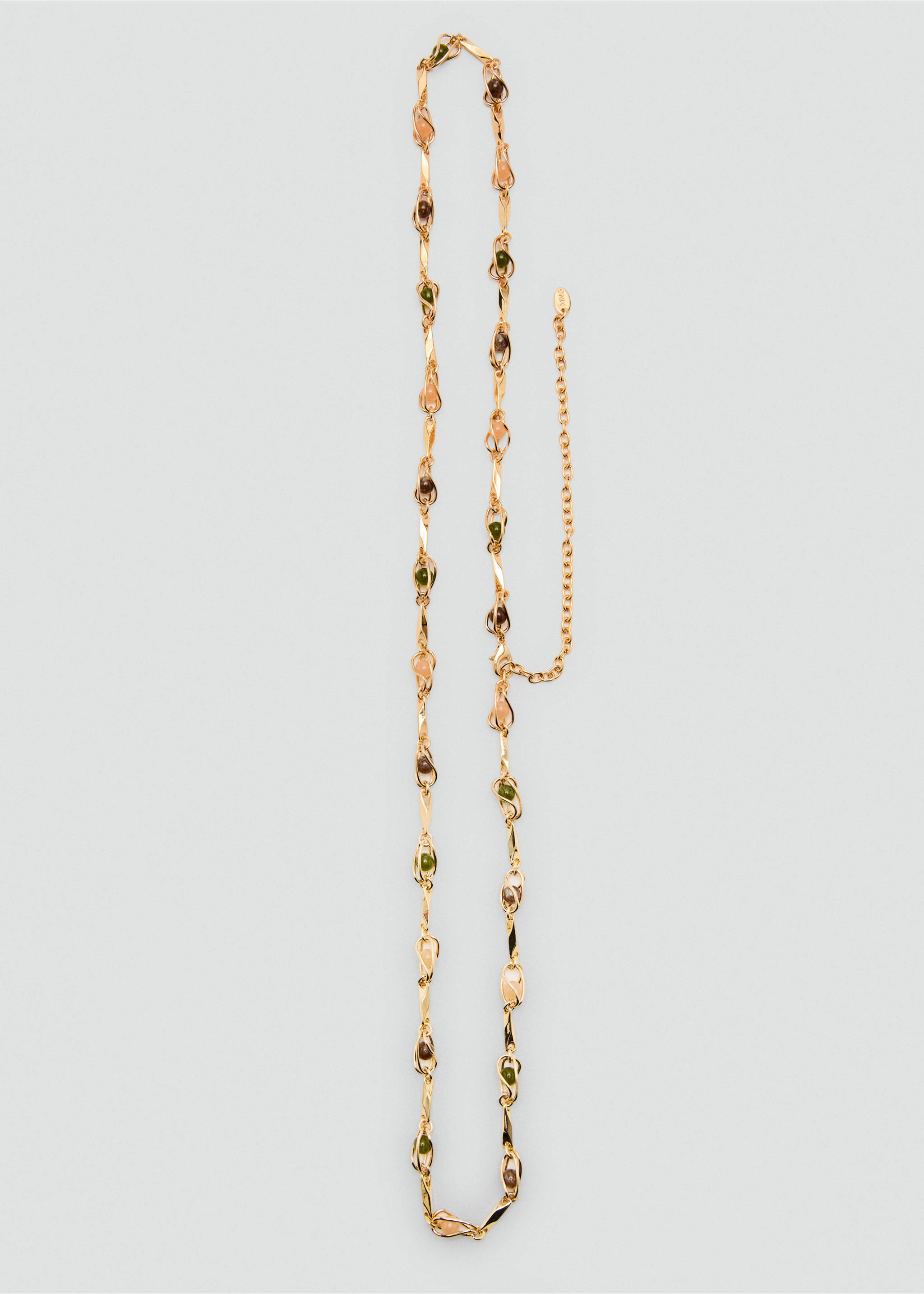 Beaded chain belt - Details of the article 1, Gold. Ref: 27024436-00.