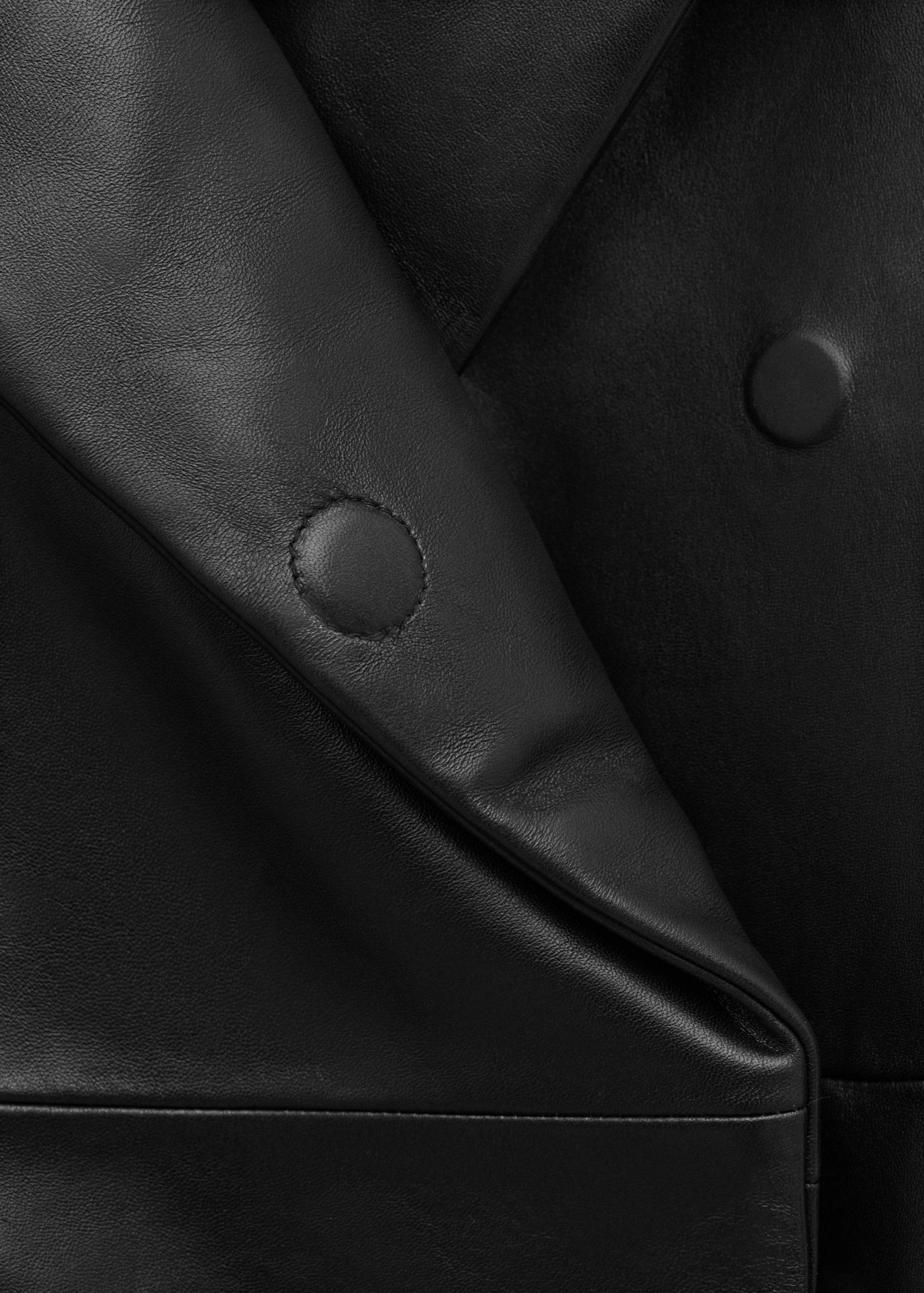 Chaqueta bomber piel cuello envolvente - Detalle del artículo 8