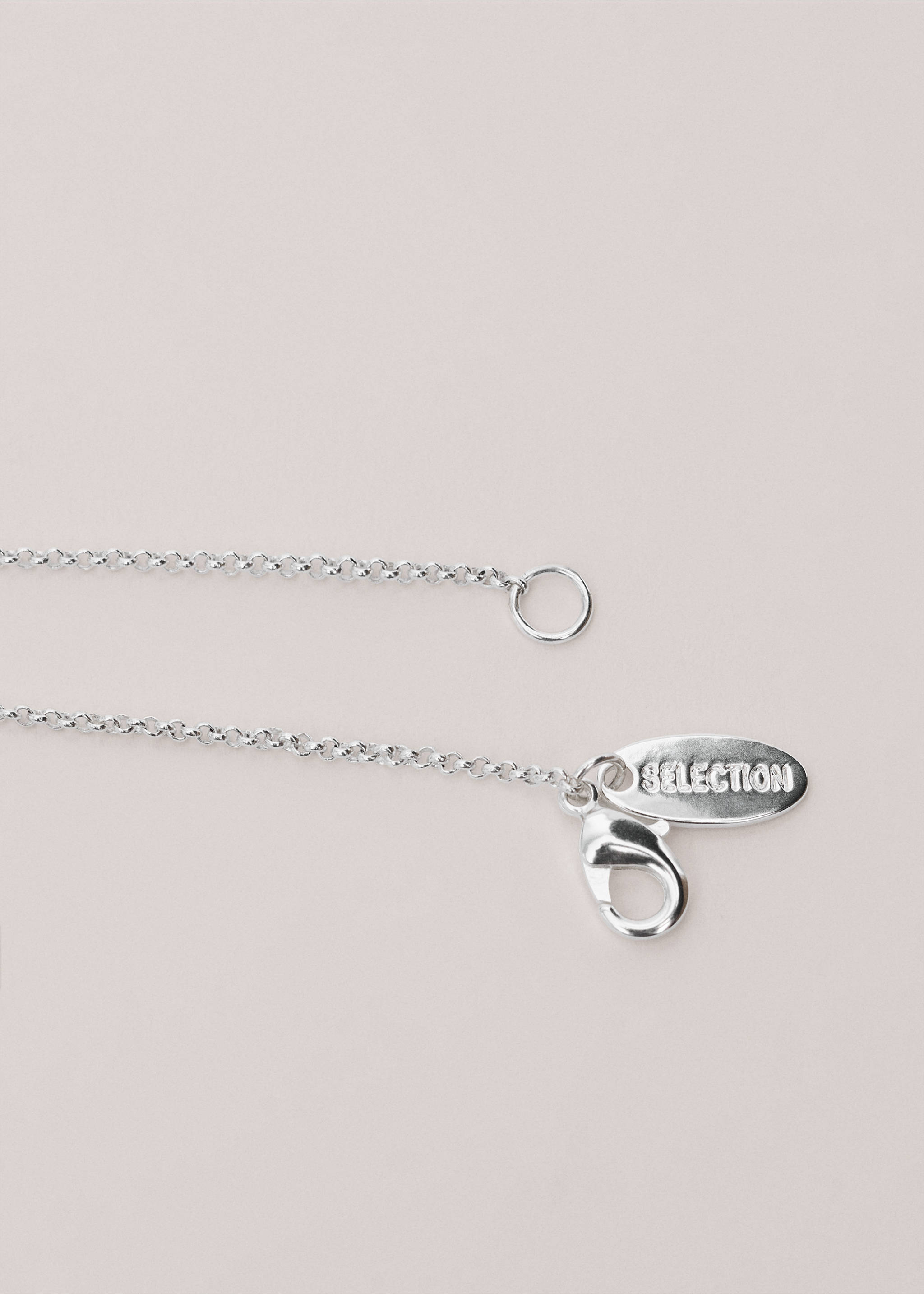 Halskette mit kombinierten geometrischen Ornamenten - Detail des Artikels 2, Silber. Ref: 27024444-00.