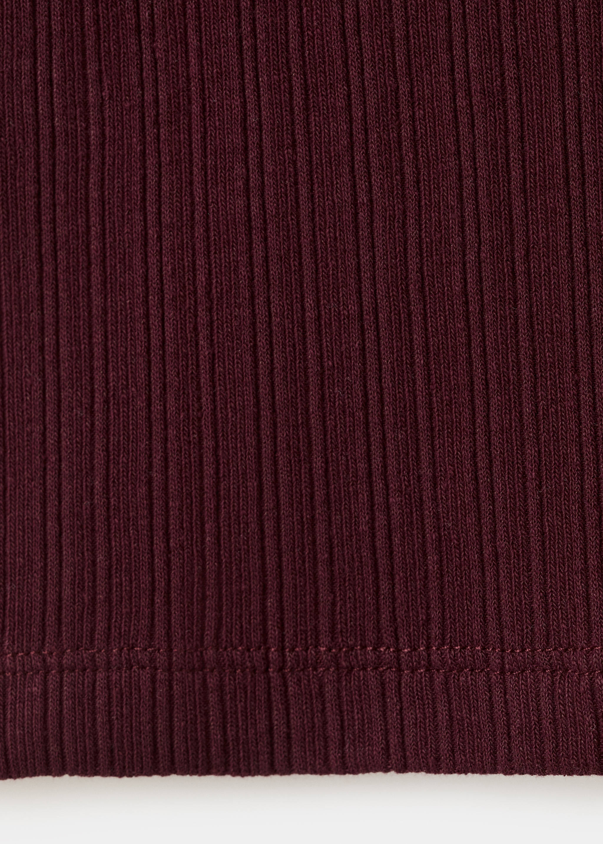 Ribbed T-shirt with button details - Details of the article 0