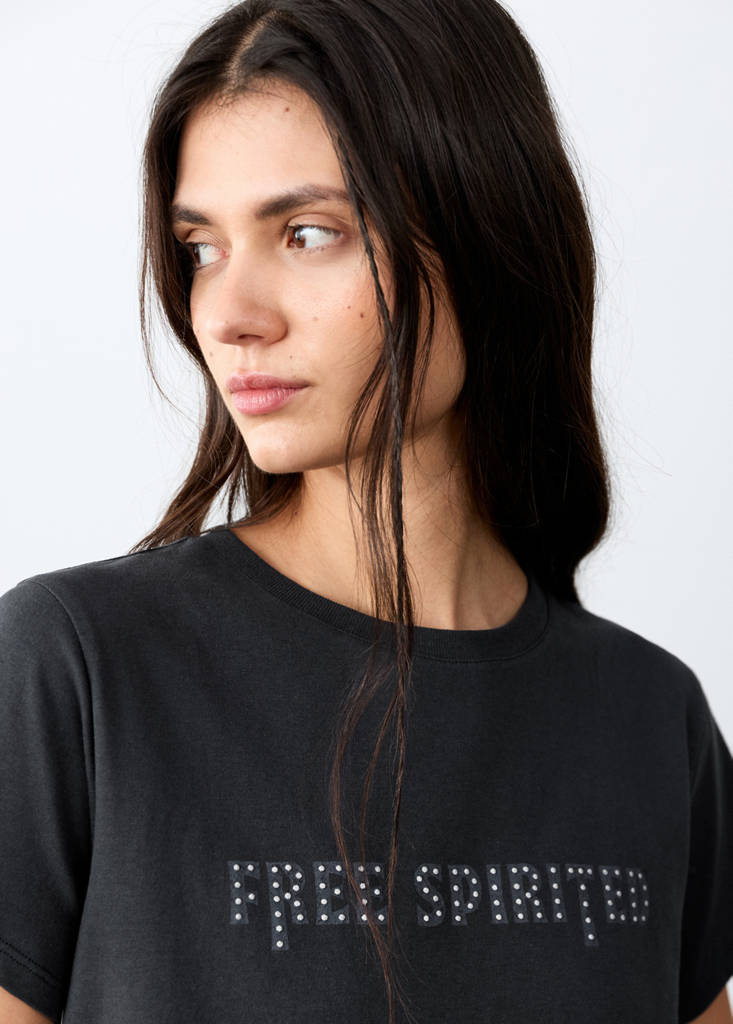 Printed cotton-blend t-shirt — Navy